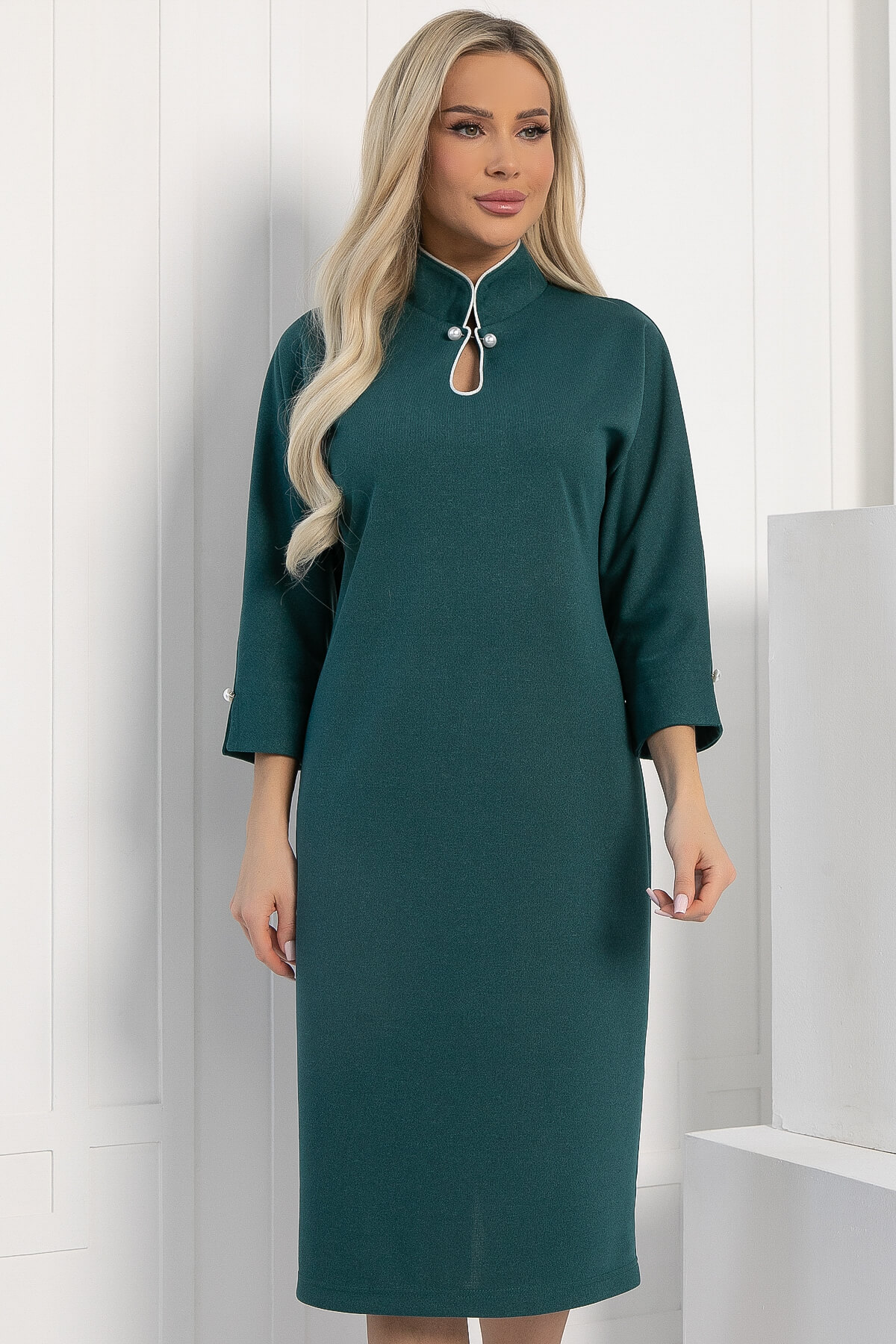 Платье Латрия (зеленое) П12857-18М