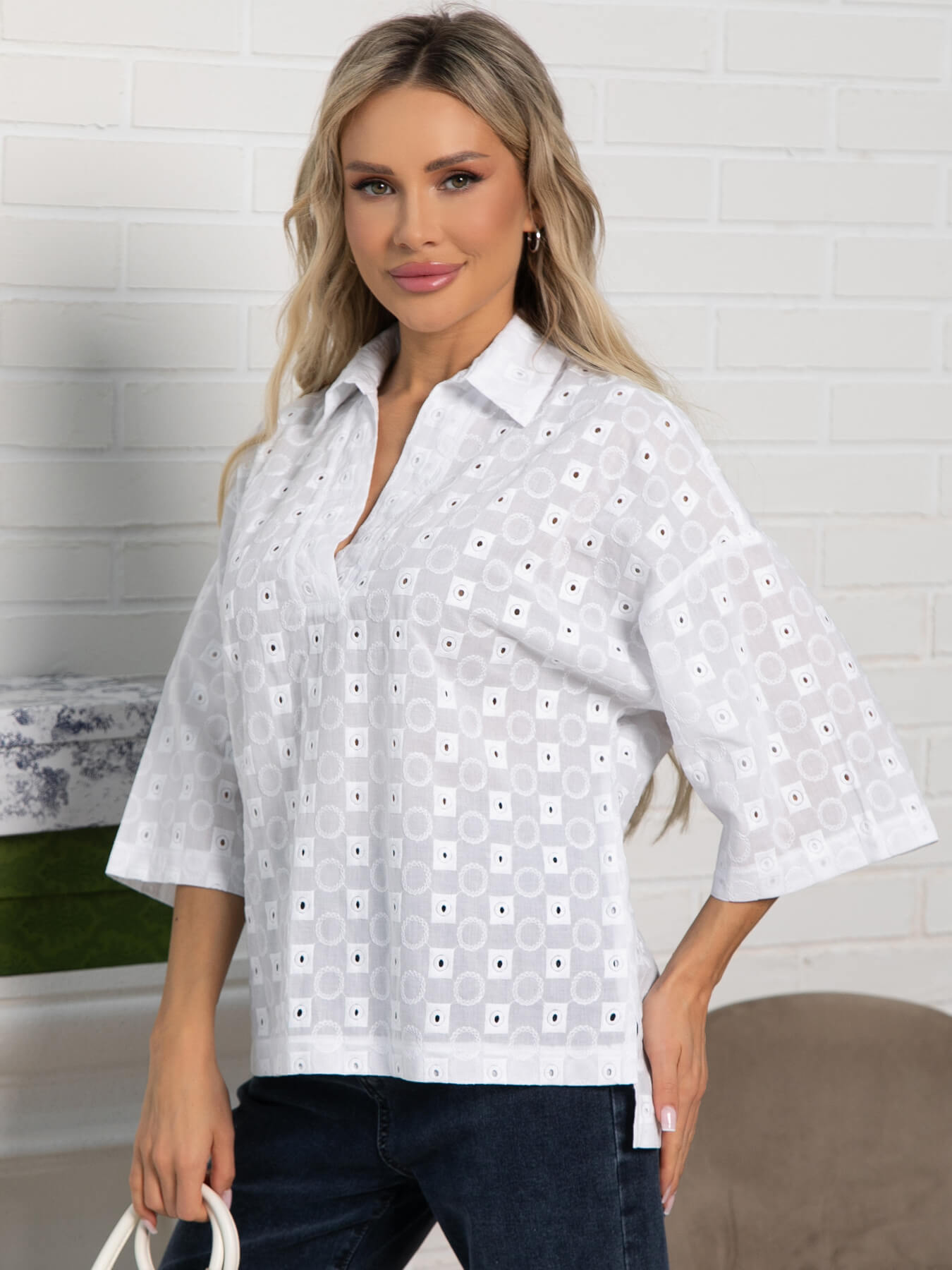 Блуза Ветерок (белая) Б15556-16М