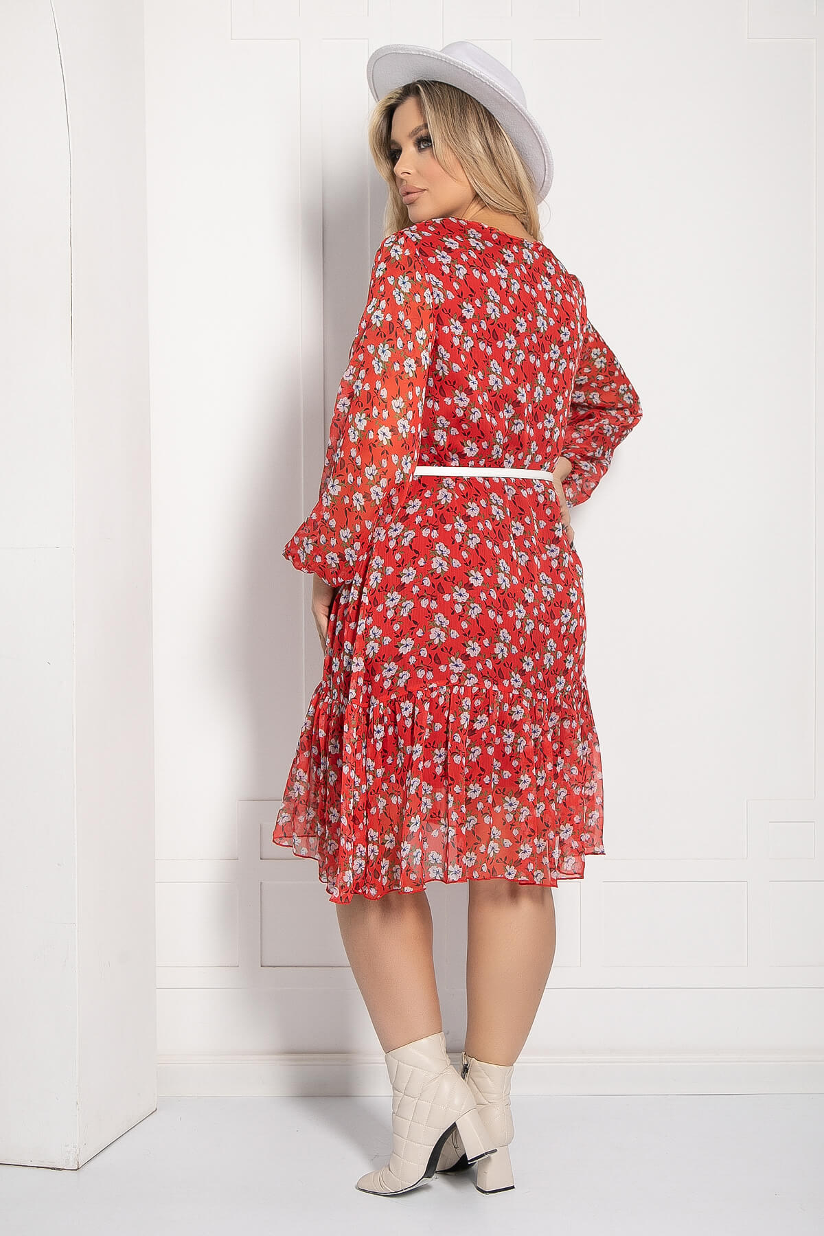 Платье Солнечный свет (красное) П12691-13