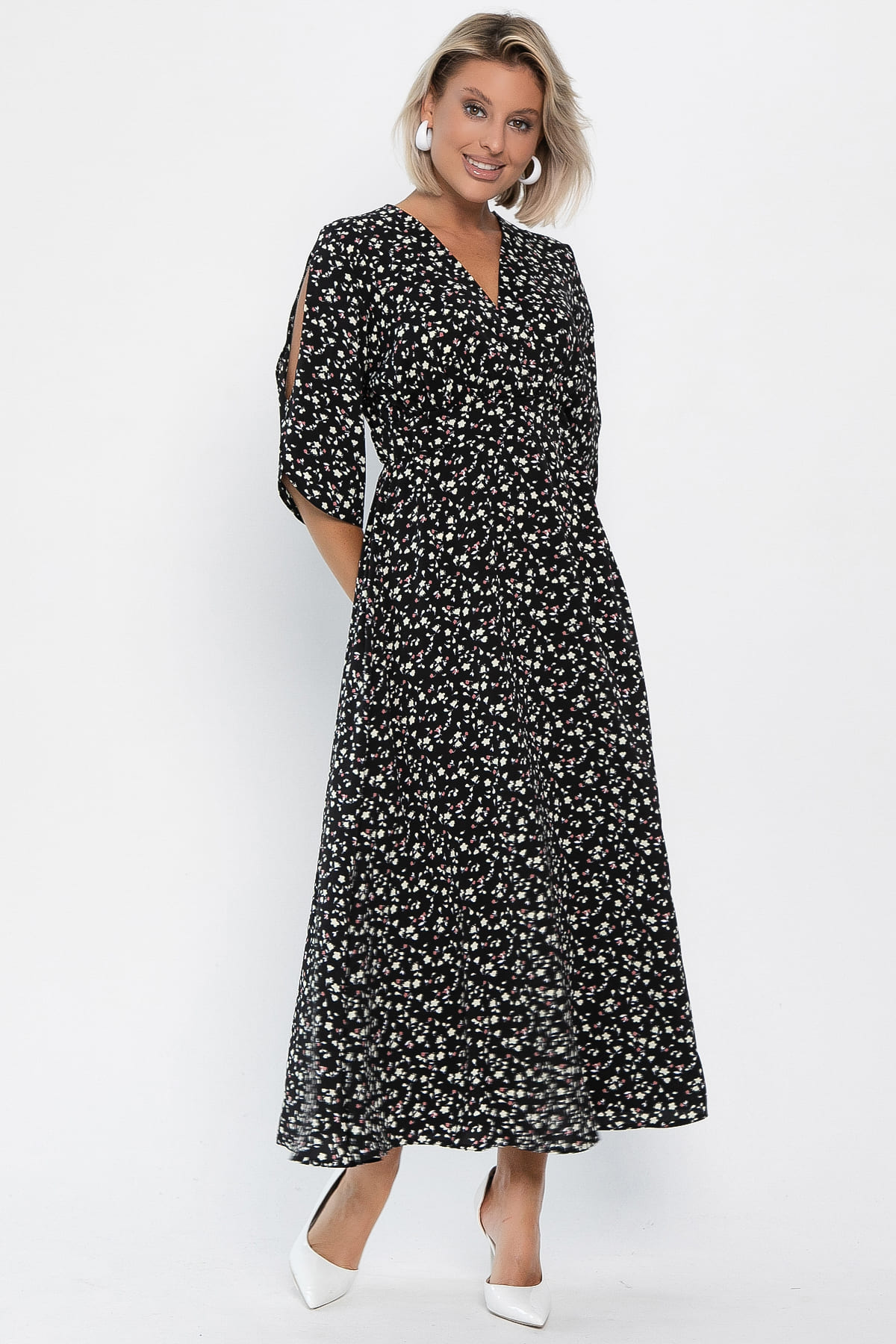 Платье Летнее вдохновение (черное) П14146-1М