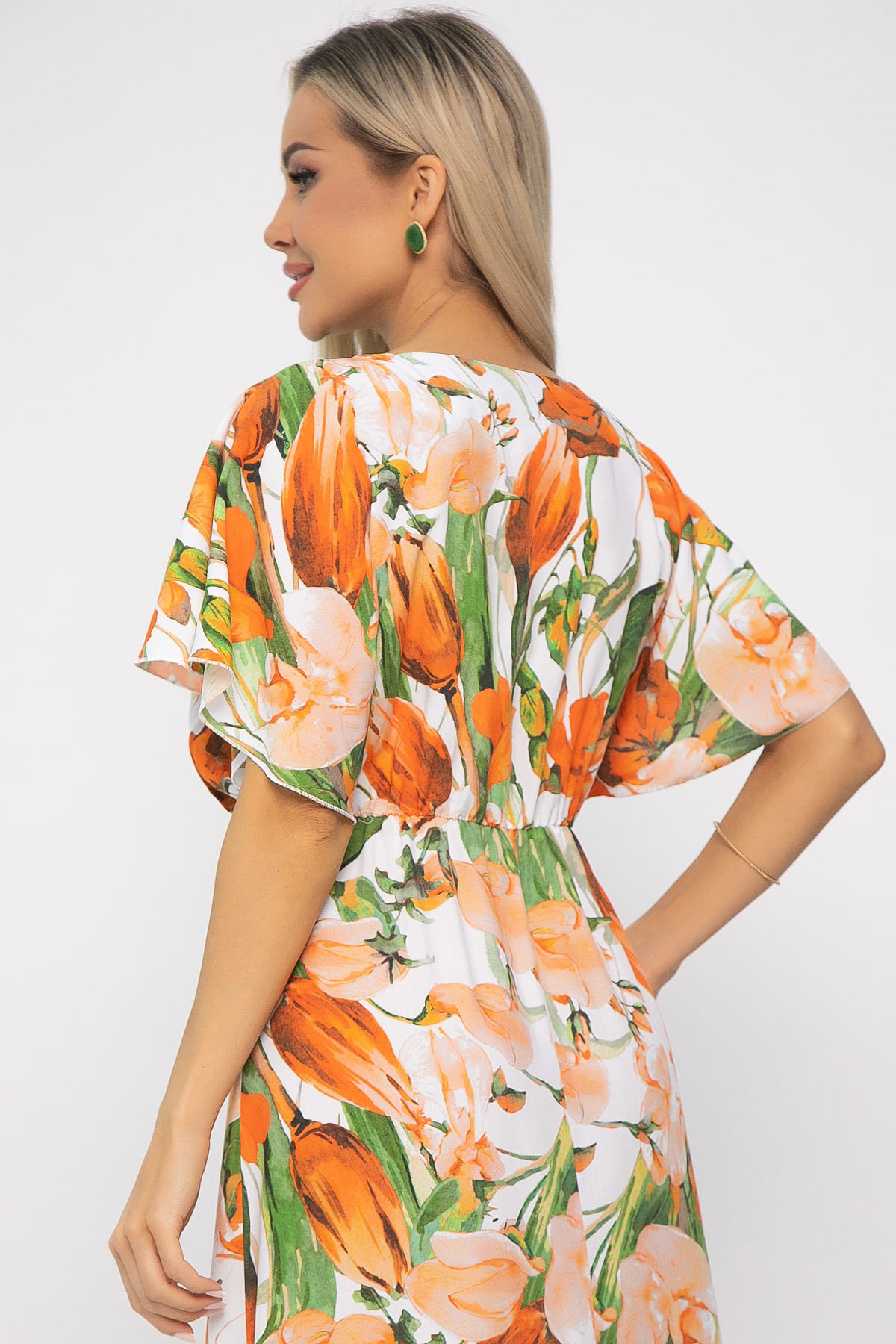 Платье Летнее настроение (оранжевое) П13726-7М