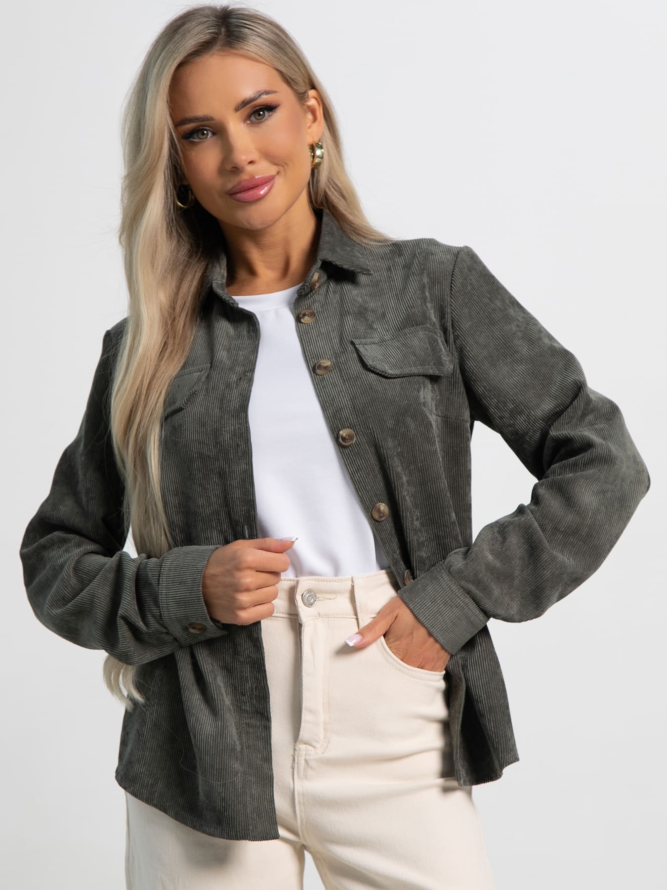 Рубашка Свежая рифма (хаки) Б15301-2М