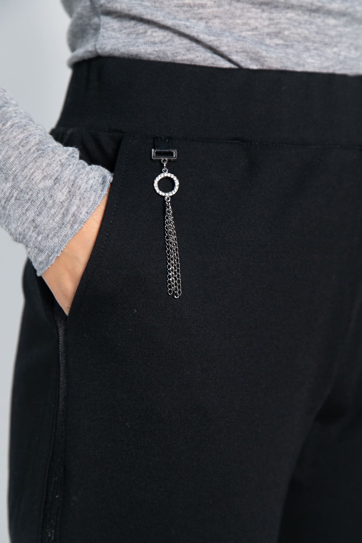 Брюки трикотажные Броуди (черные) Б15048-8М