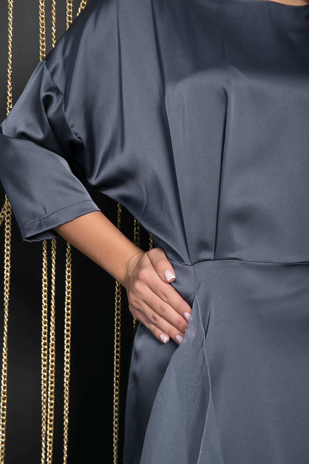 Платье вечернее Дерзкая элегантность (серое) П14471-7М