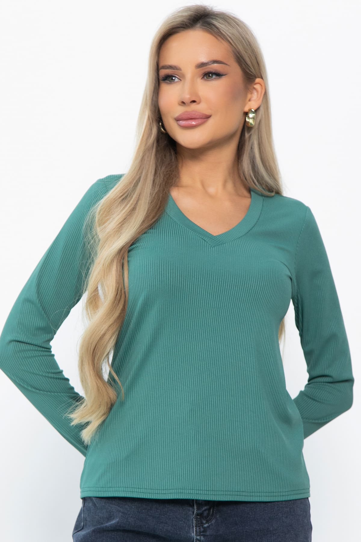 Джемпер трикотажный Бетси (зеленый) Б14870-50М