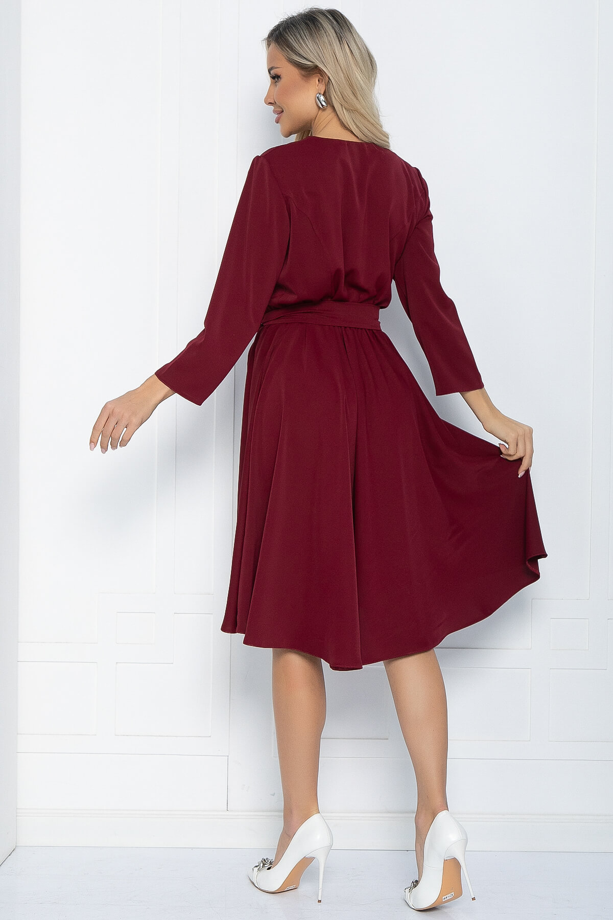 Платье Холли (бордовое) П11994