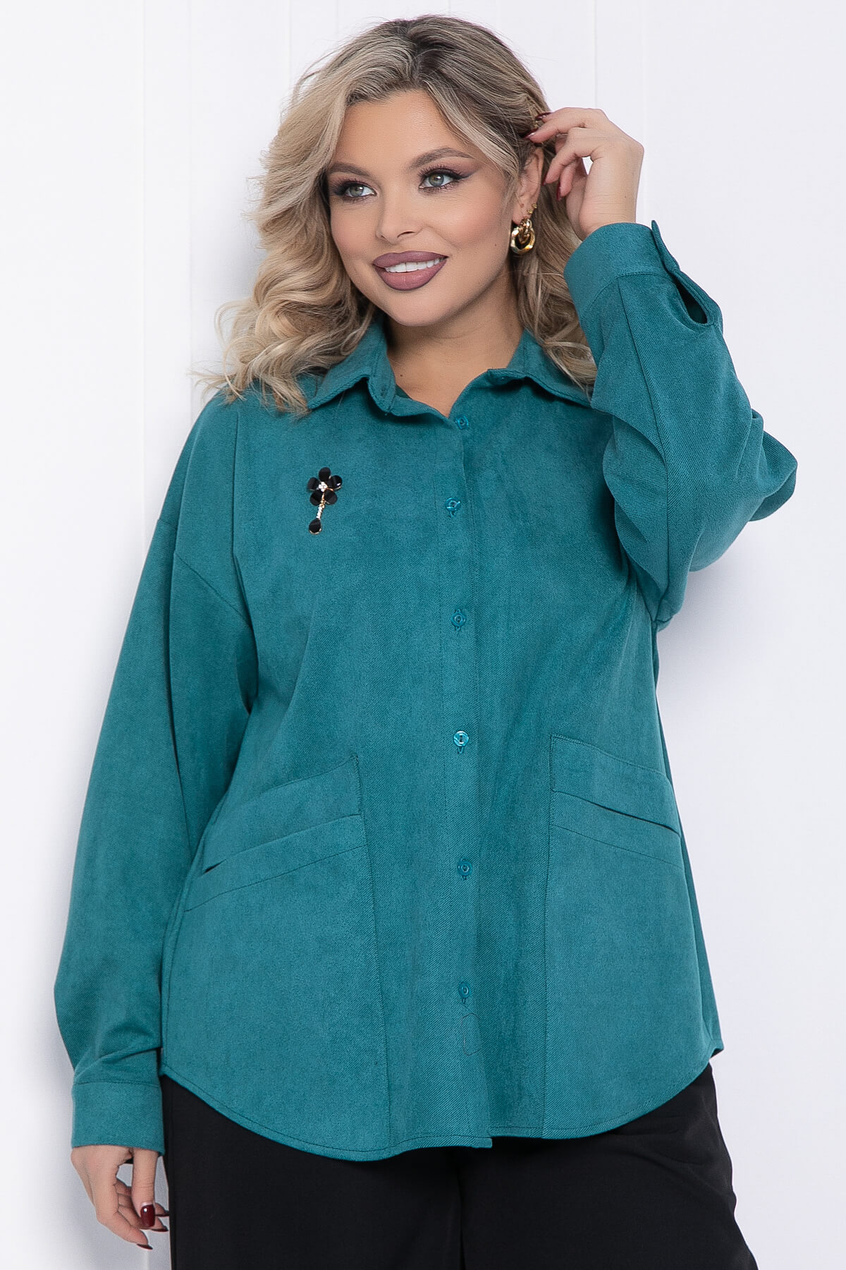 Рубашка Камета (зеленая) Б12349-18