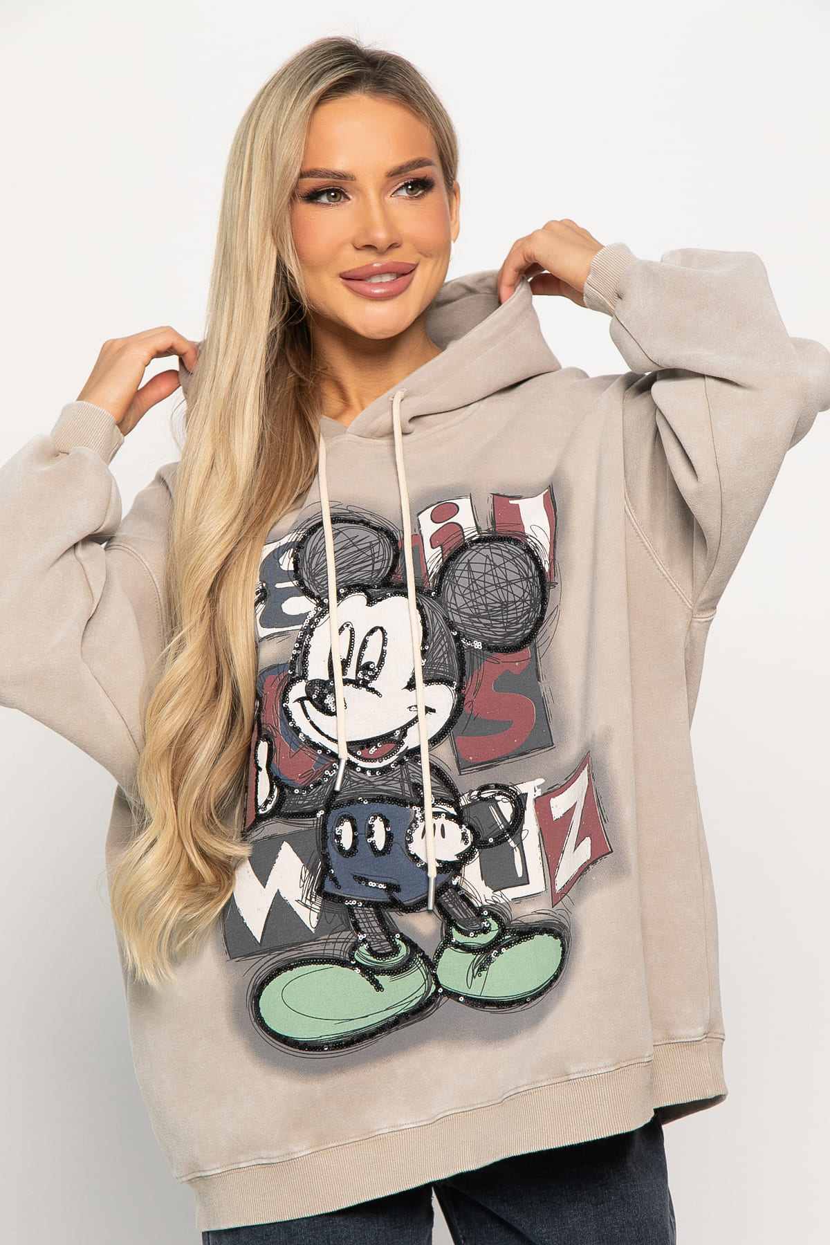 Толстовка с капюшоном Урбан (бежевая) Б14924-20М