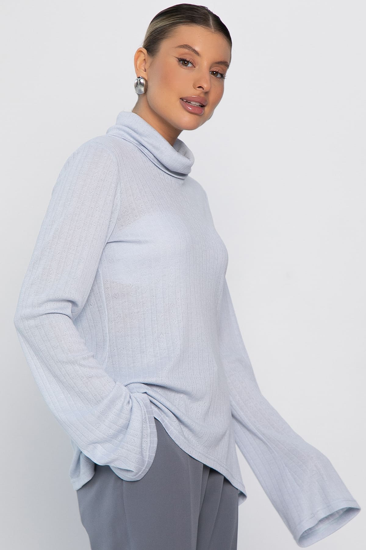 Джемпер В объятьях нежности (нежно-голубой) Б14447-4М