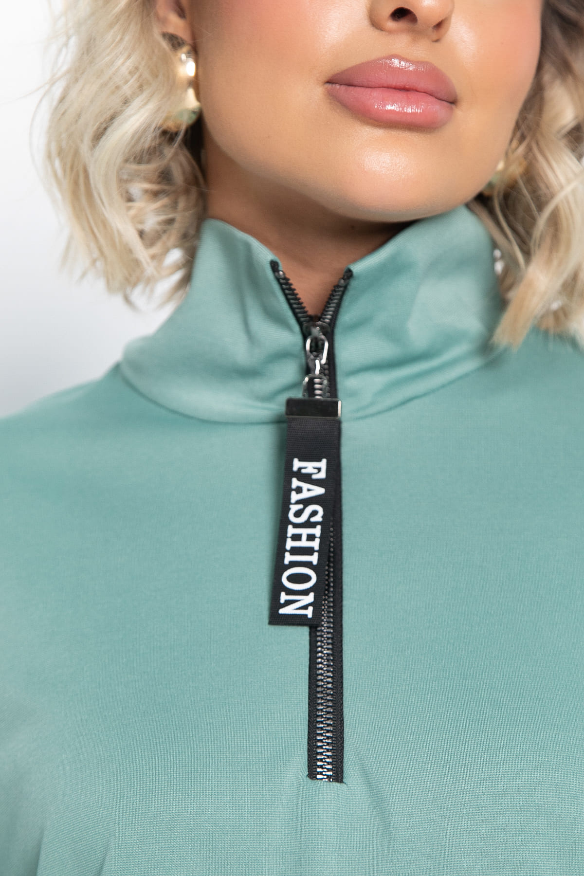 Блуза Долгожданная встреча (зеленая) Б15080-5М