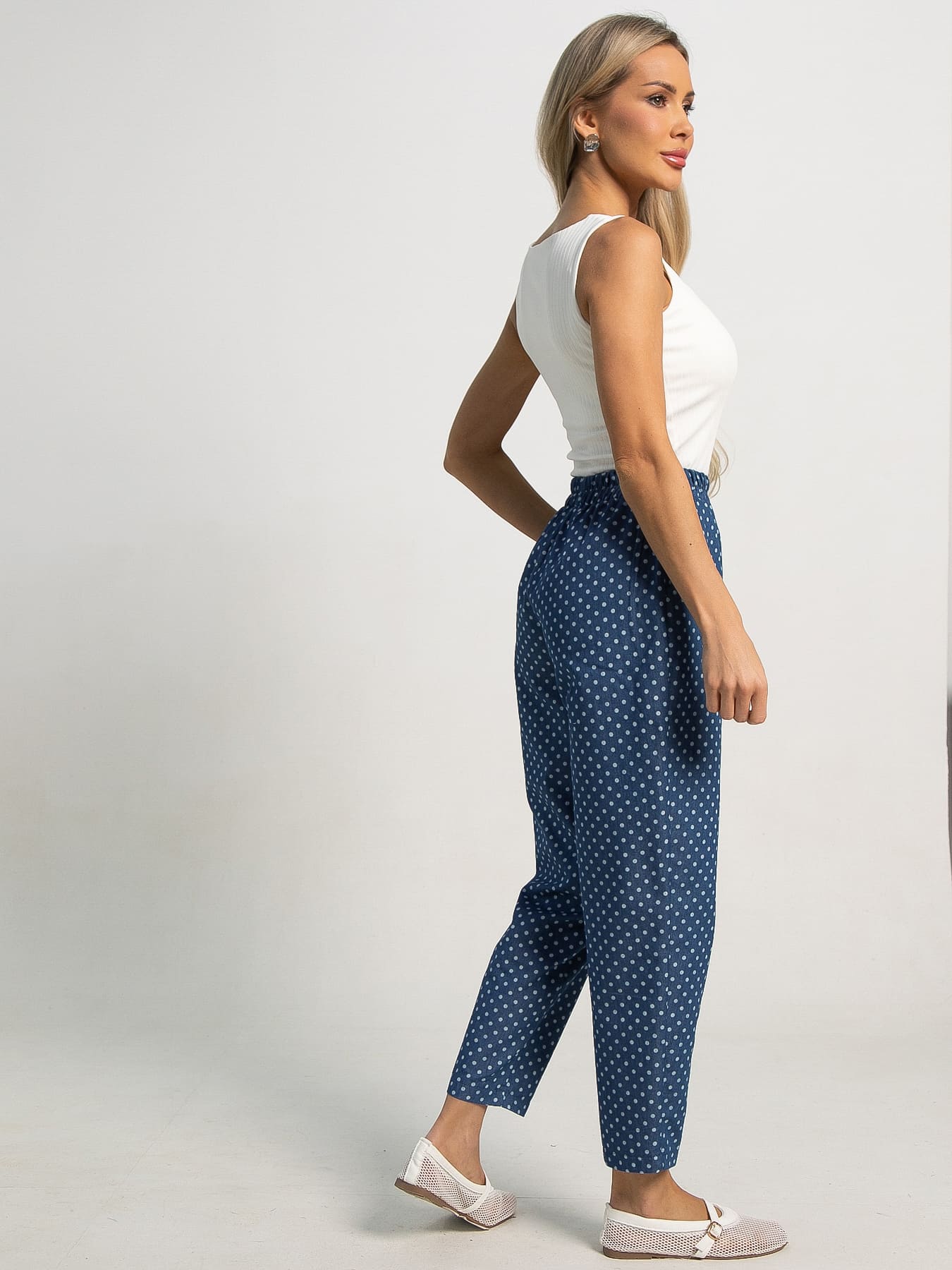 Брюки бананы Морин (синие) Б15229-8М