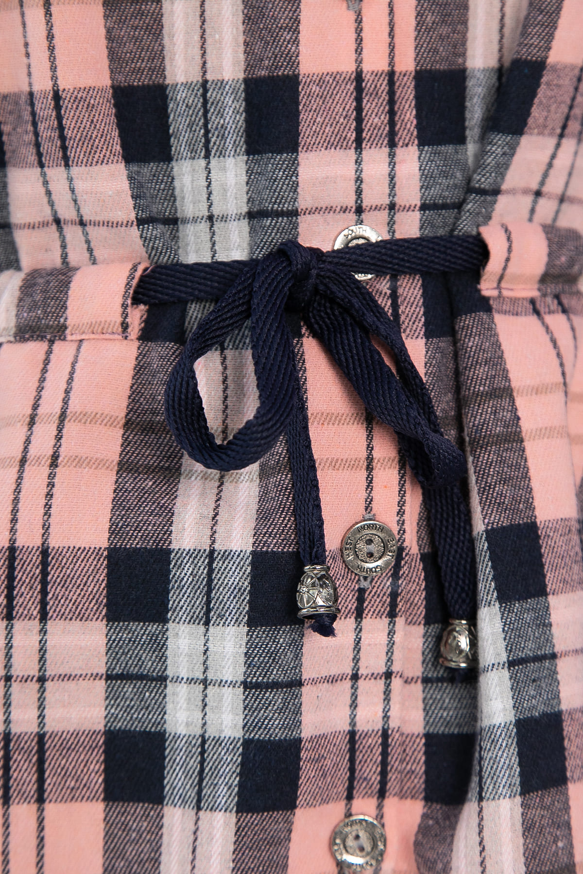 Рубашка хлопковая Джанет (персик/синий) Б14275-4М