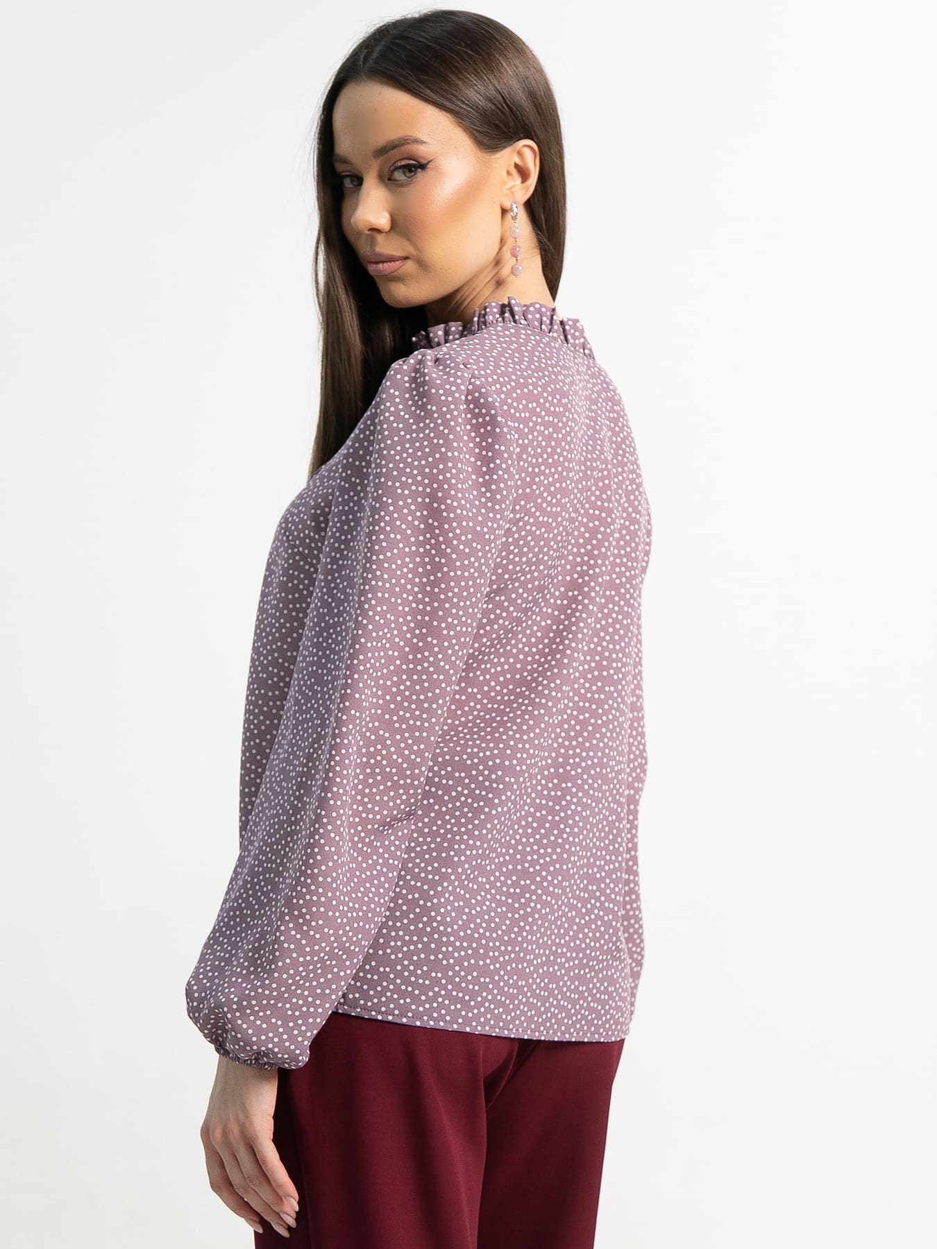 Блуза Анастейша (пыльно-сиреневая) Б15208-18М