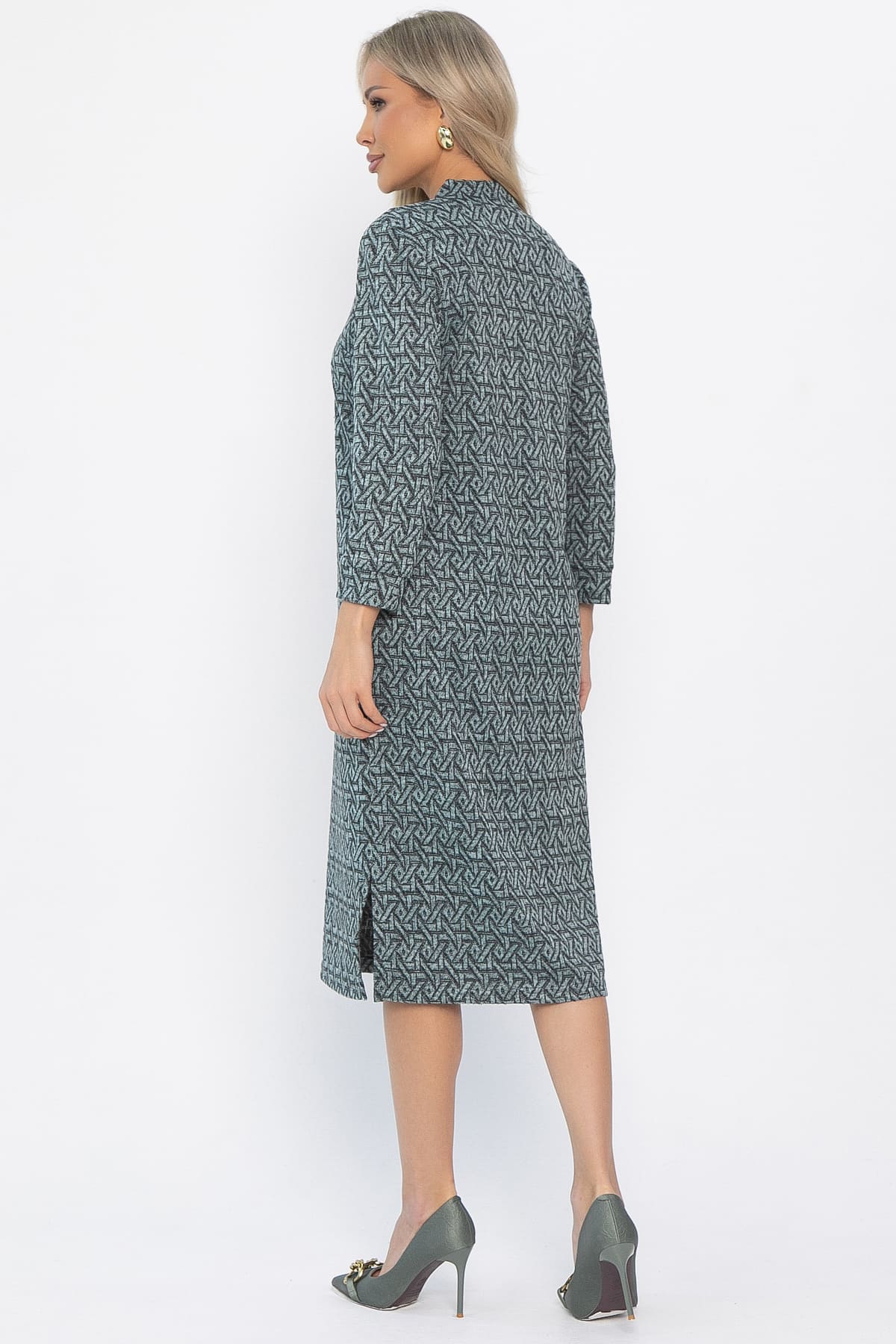 Платье с поясом Лаконичный стиль (мятное) П14518-19М