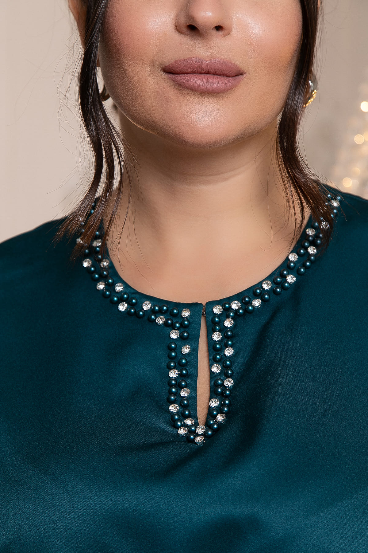 Костюм с юбкой Альсия (изумрудный) К14392-5М