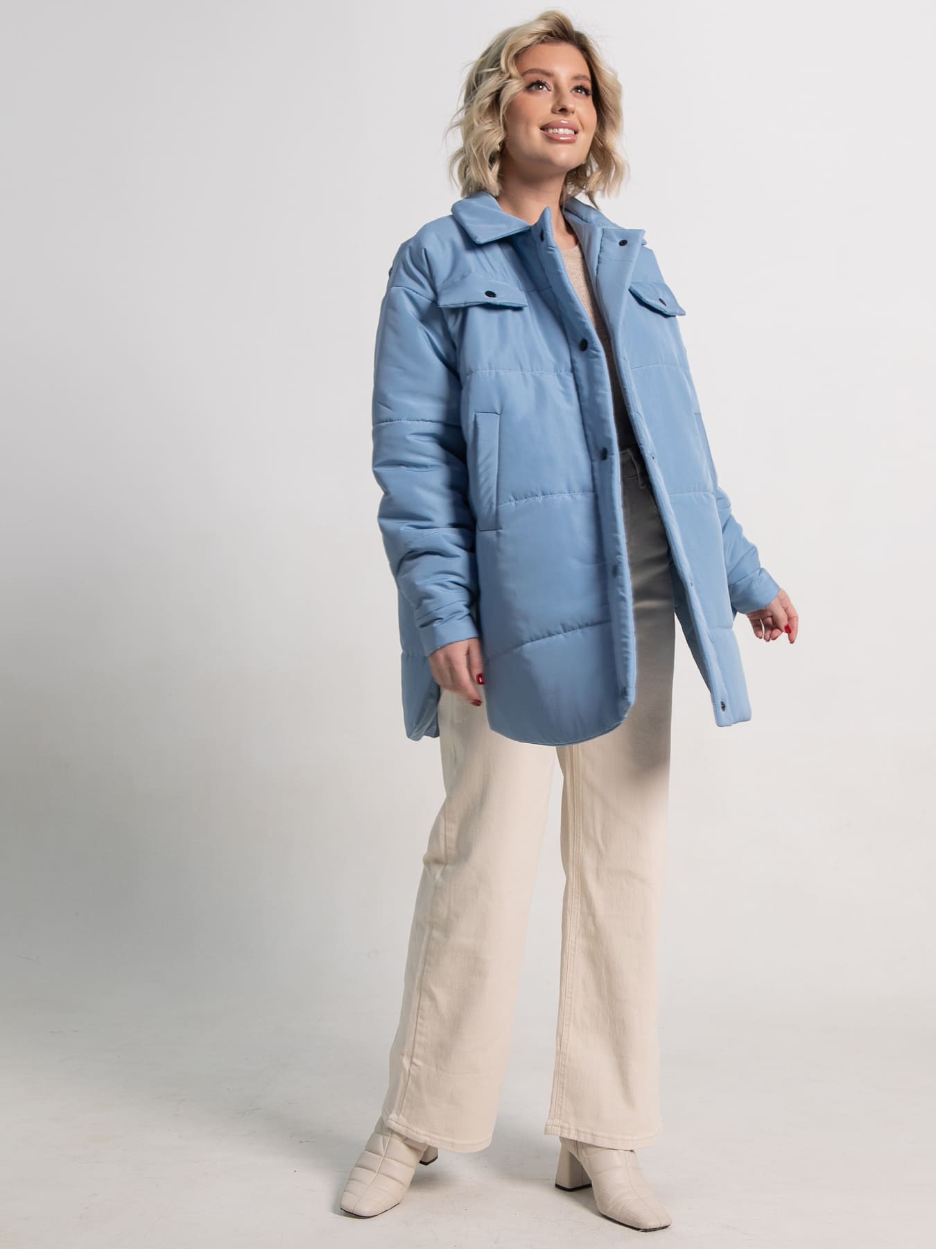 Куртка демисезонная Асель (голубая) Б15317-39М