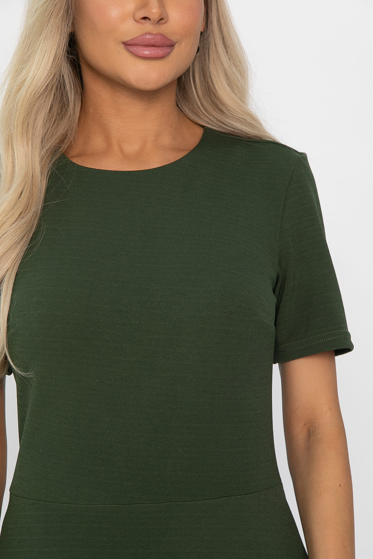 Платье трикотажное Парижанка (зеленое) П14415-10М