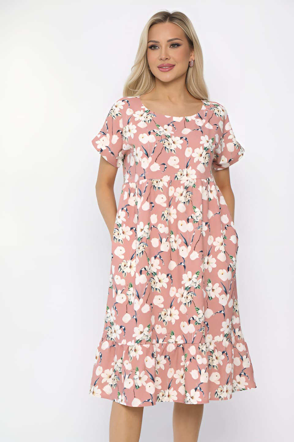 Платье Оксана (пудра) П13679-48М