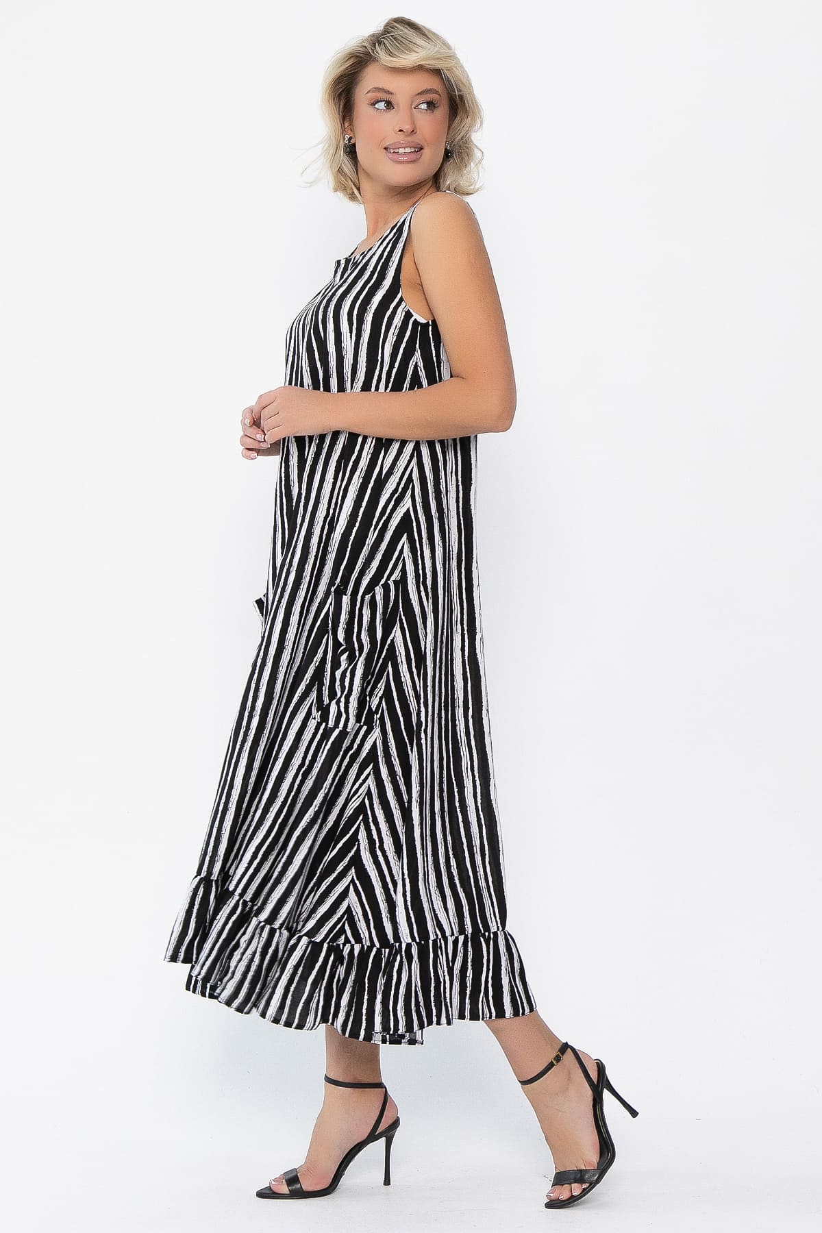 Сарафан Нимфа (черно-белый) П14052-10М