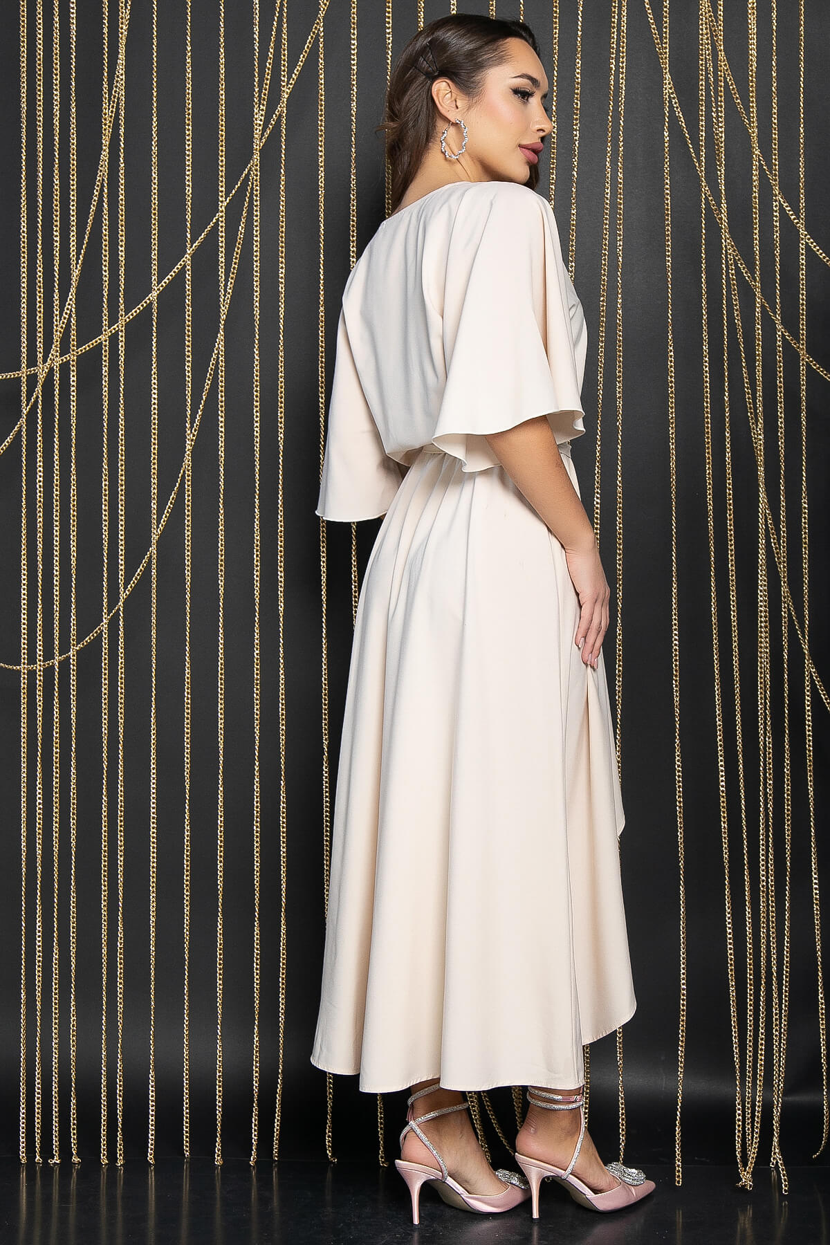 Платье Танго вдвоем (бежевое) П11769