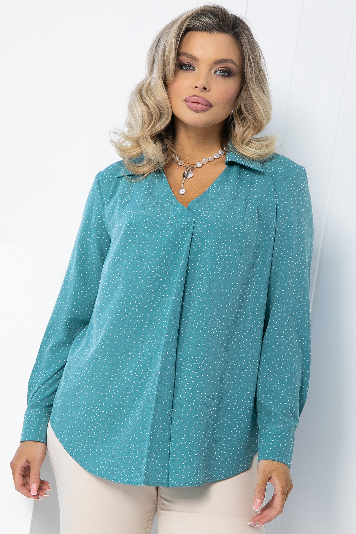 Блуза Вики (изумруд) Б12694-13
