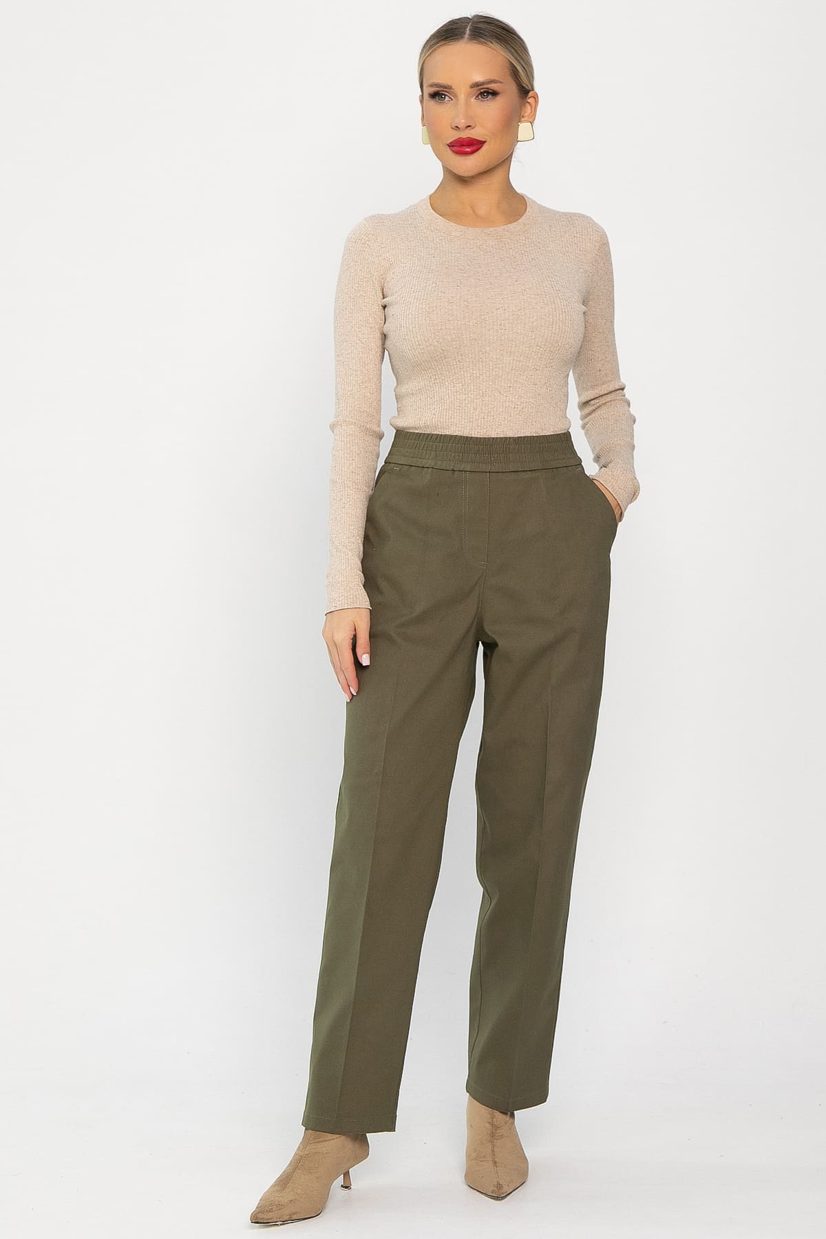 Брюки на резинке Спринт (хаки) Б14260-18М