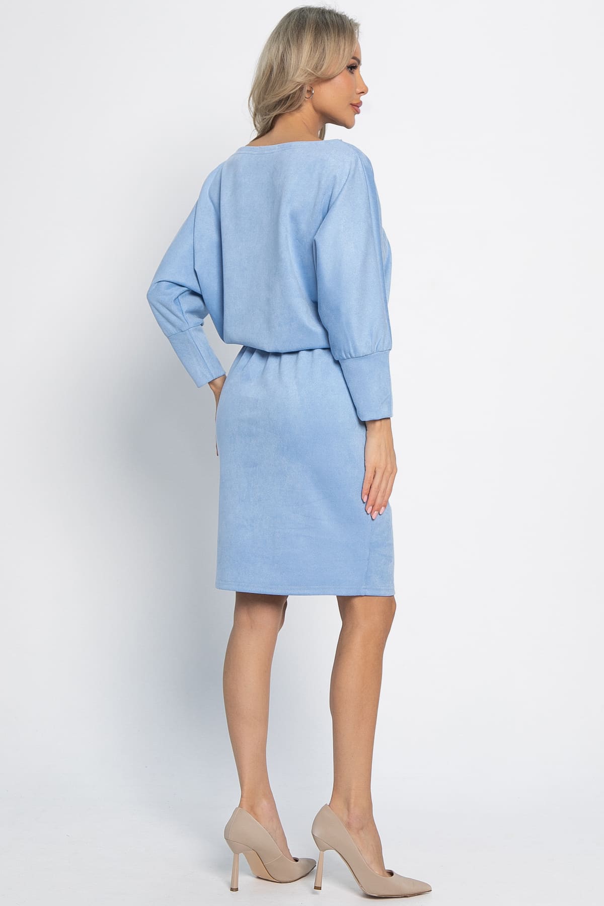 Платье Неслучайная встреча (пыльно-голубое) П15094-19М
