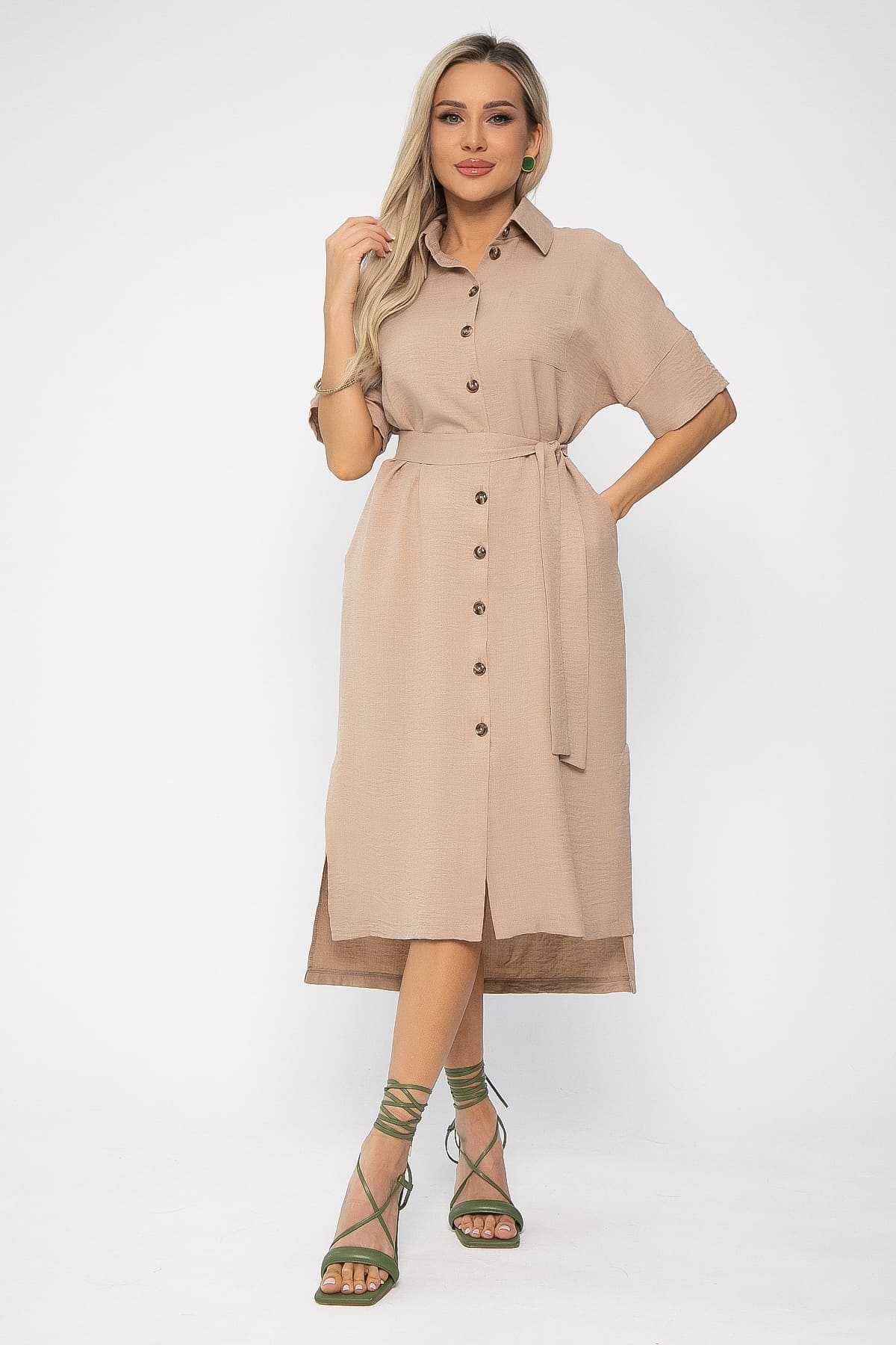 Платье Фруктовый коктейль (бежевое) П13656-18М