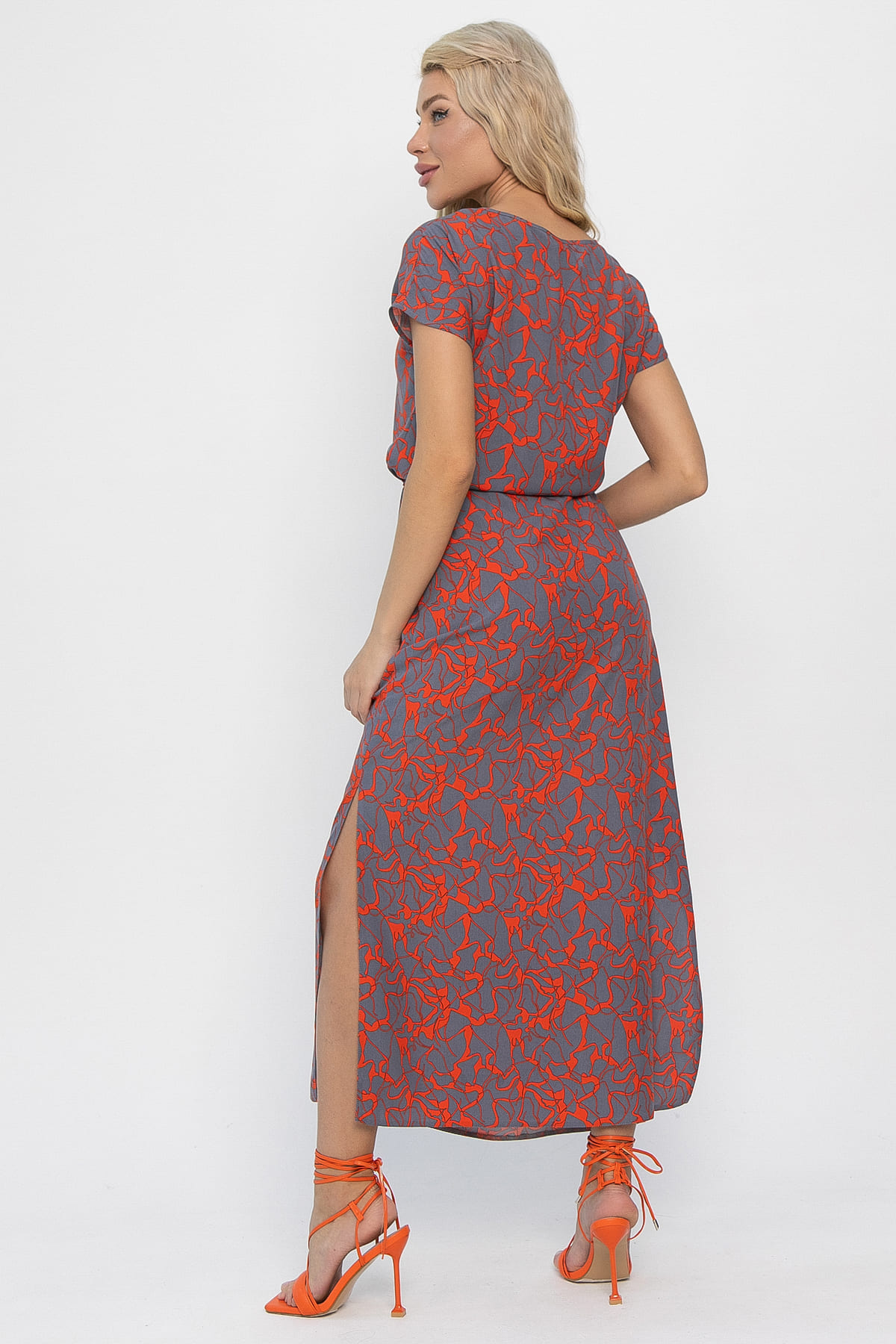 Платье Мэри (серое) П13881-12М