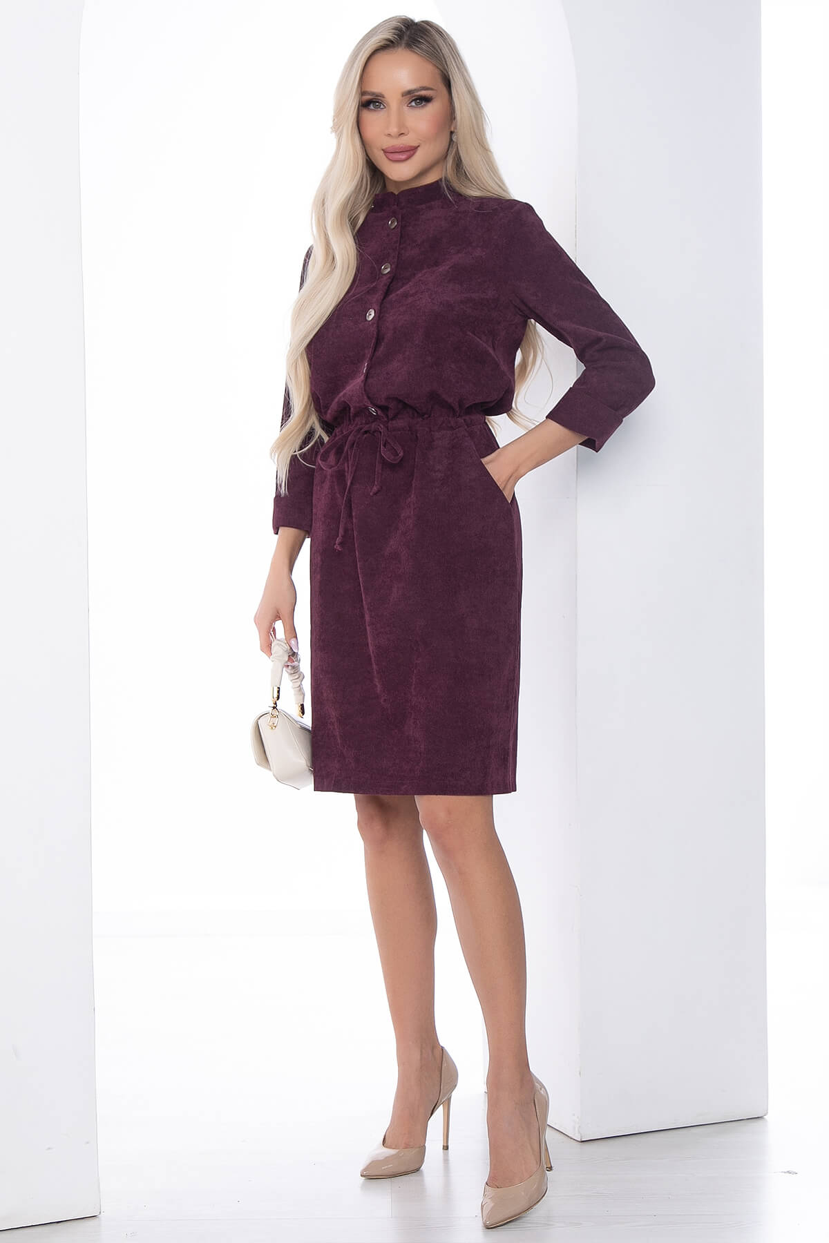 Платье Сафари (бордо) П0783