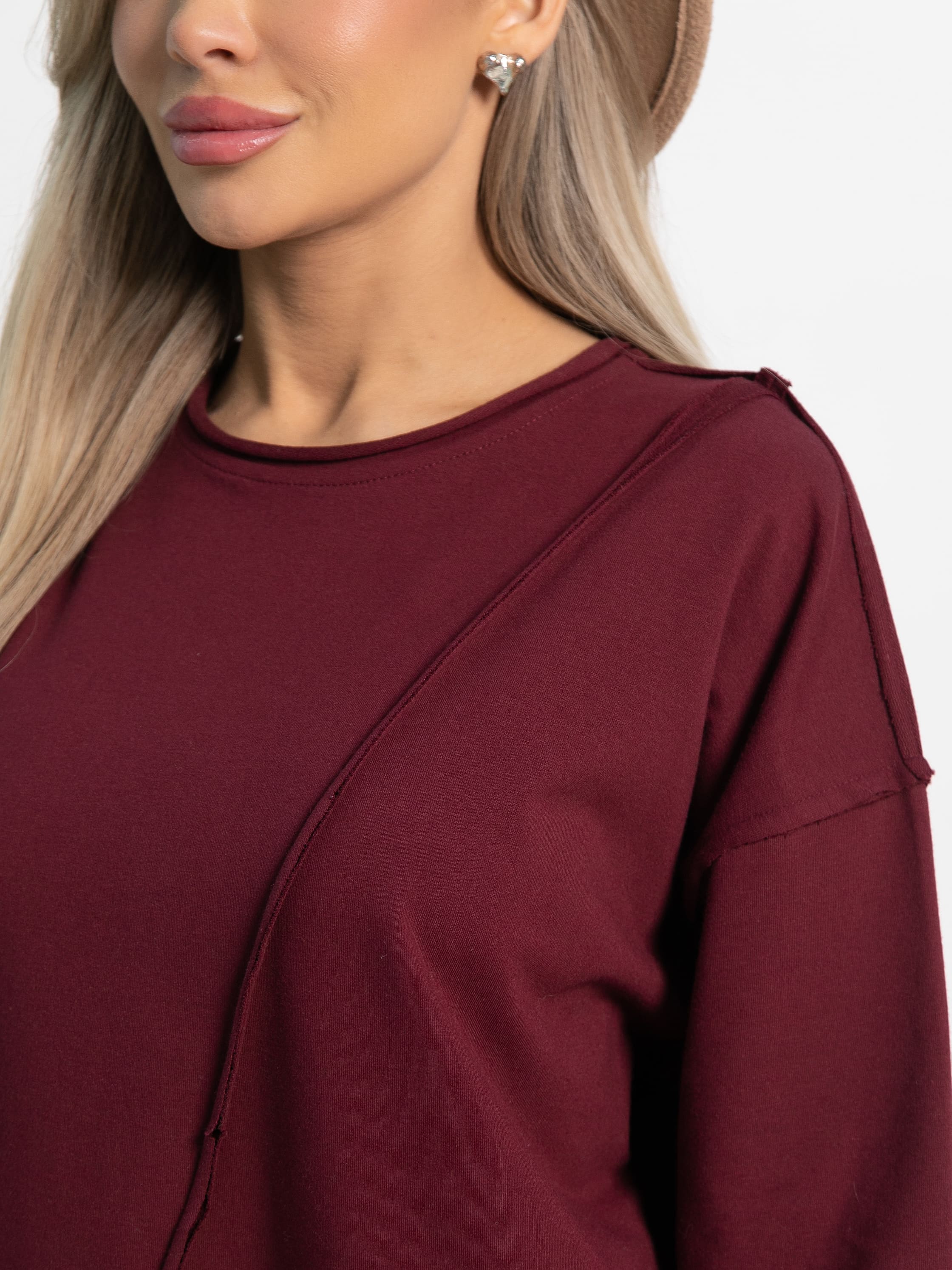 Блуза Эйрин (бордовая) Б15103-35М