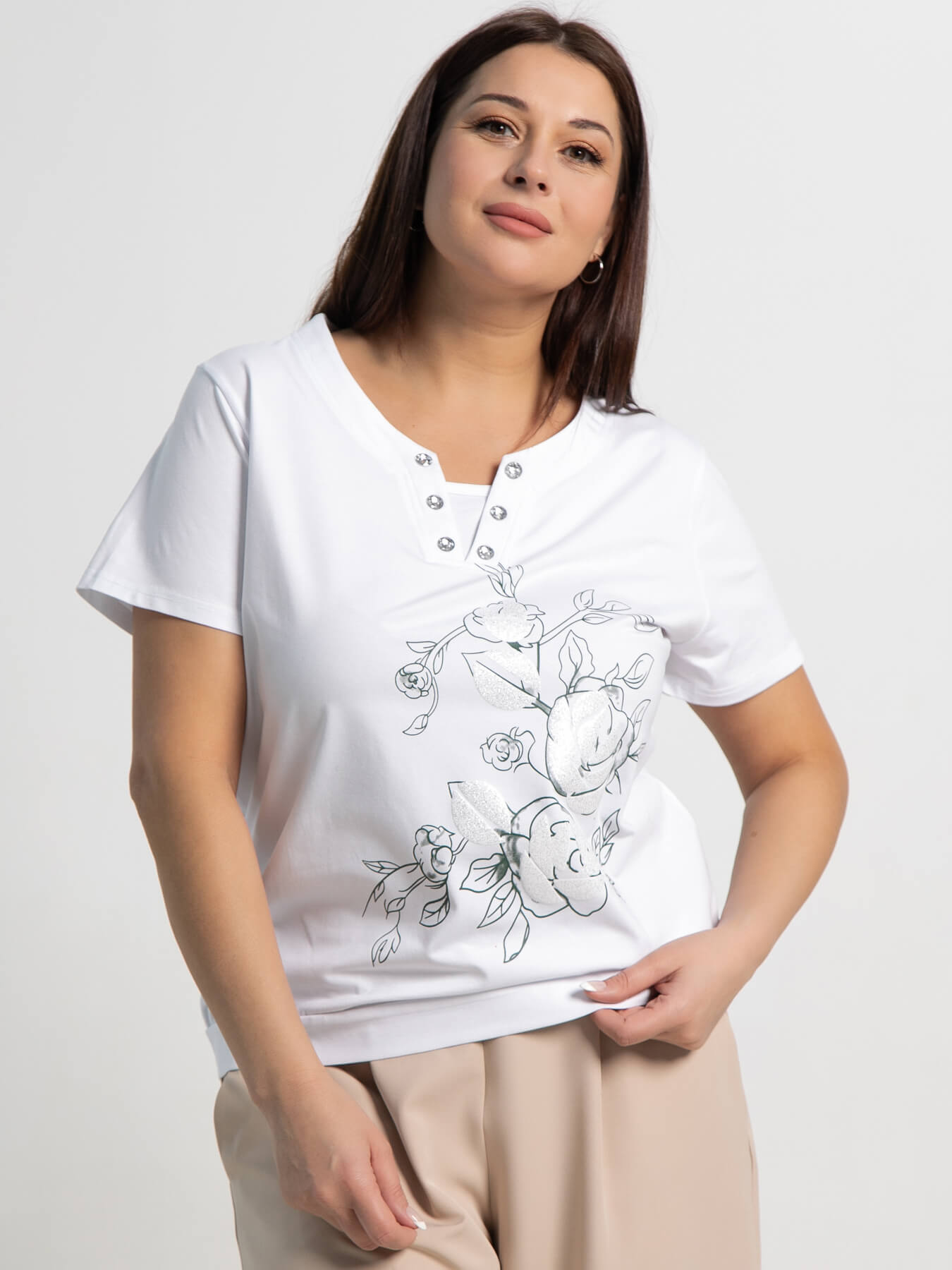 Блуза Кэмерон (белый) Б15357-20М