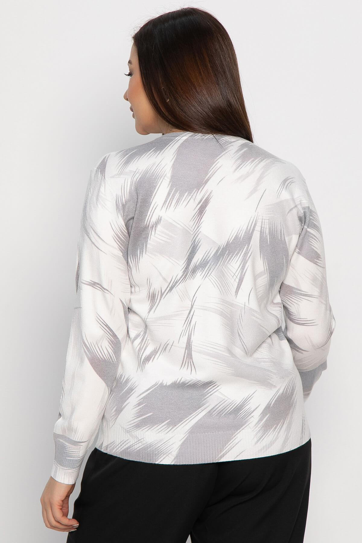 Лонгслив Акцент (серо-белый) Б14957-18М