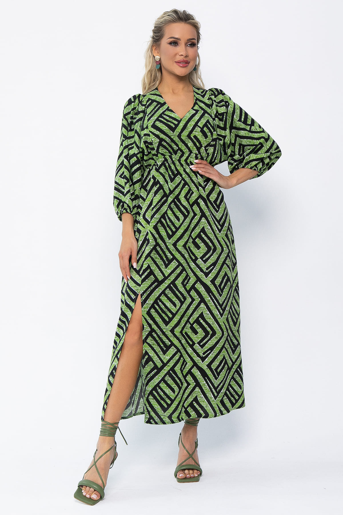 Платье Неповторимая (зеленое) П13640-33М