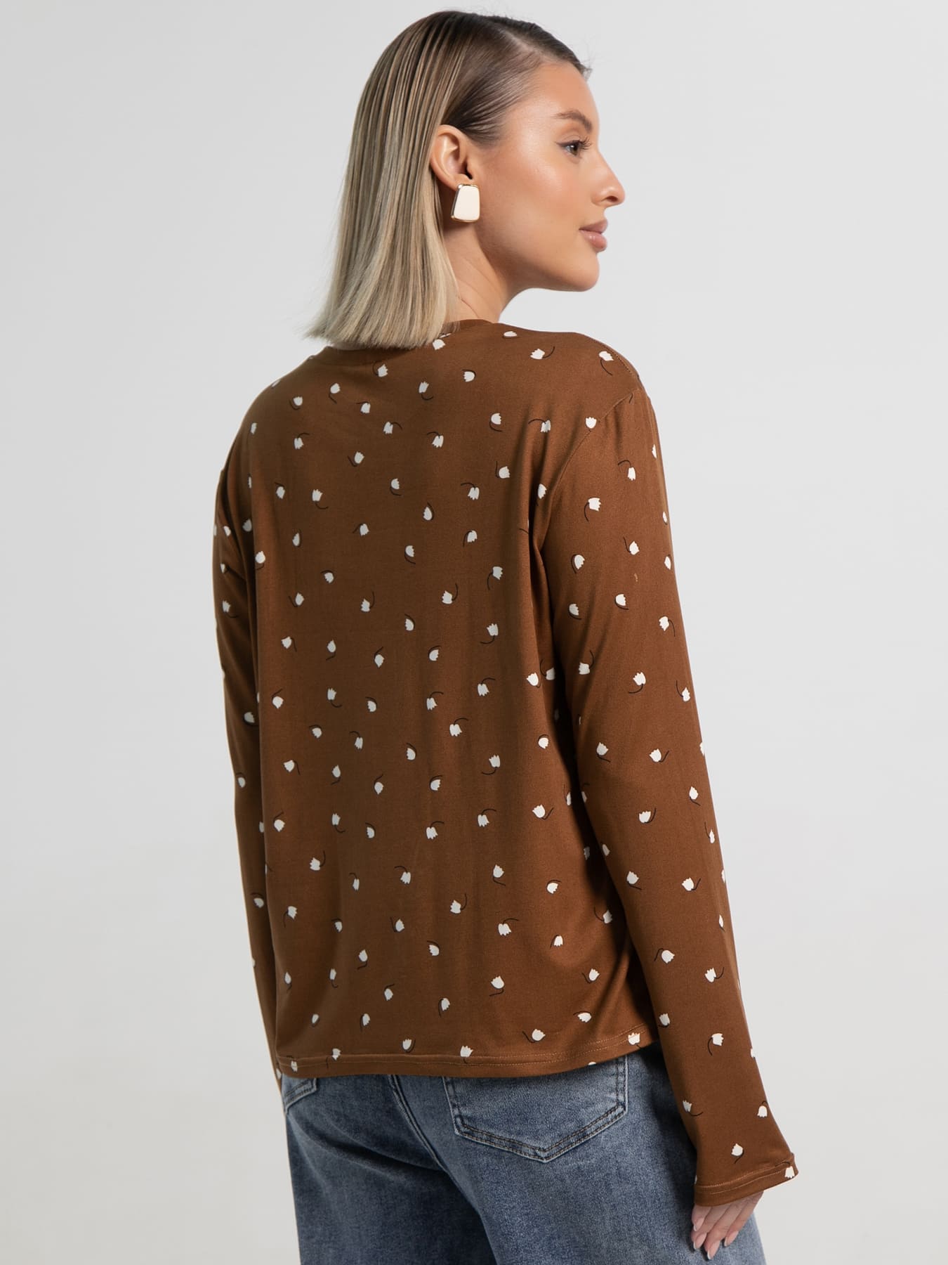 Лонгслив Вдвоём с тобой (коричневый) Б15511-7М