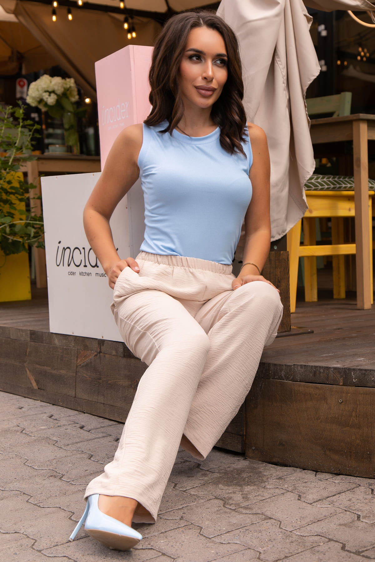 Брюки Диего (бежевые) Б14039-46М