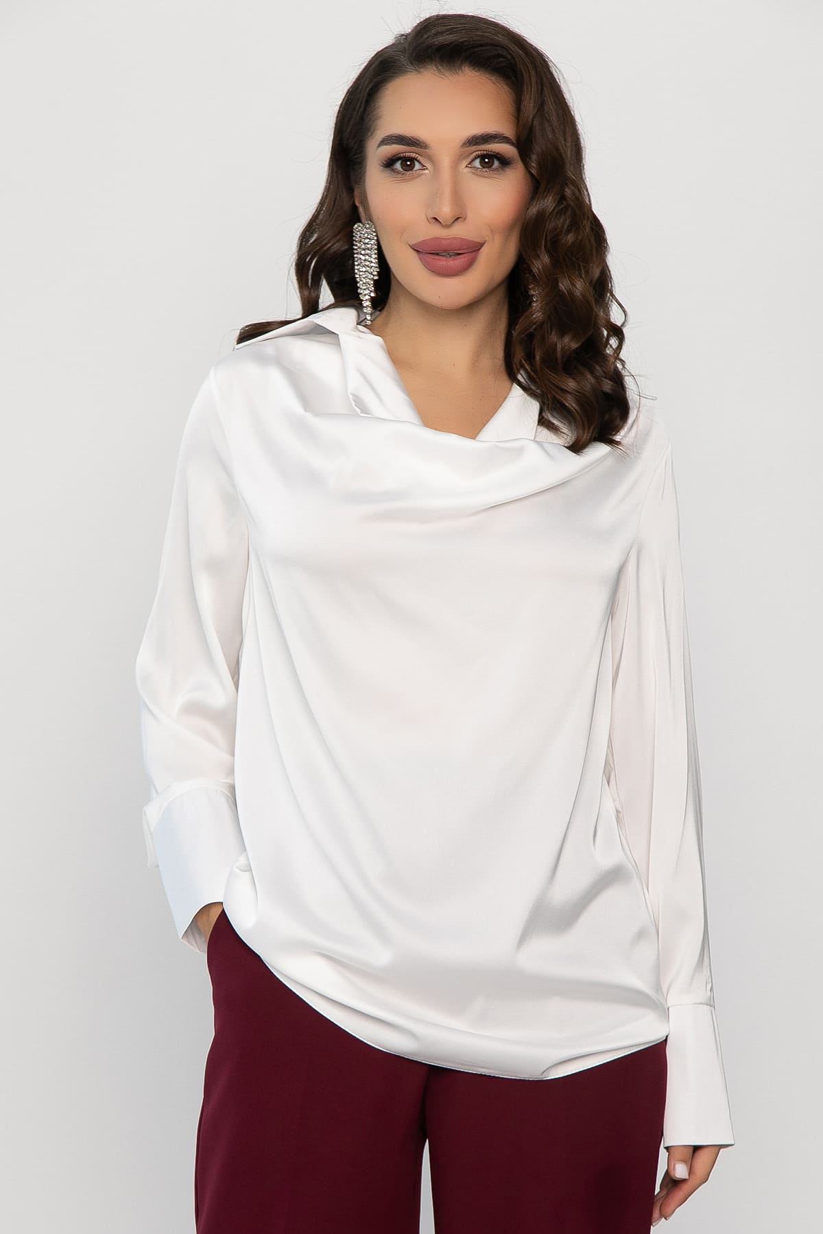 Блуза Шелковая сказка (белая) Б14380-33М