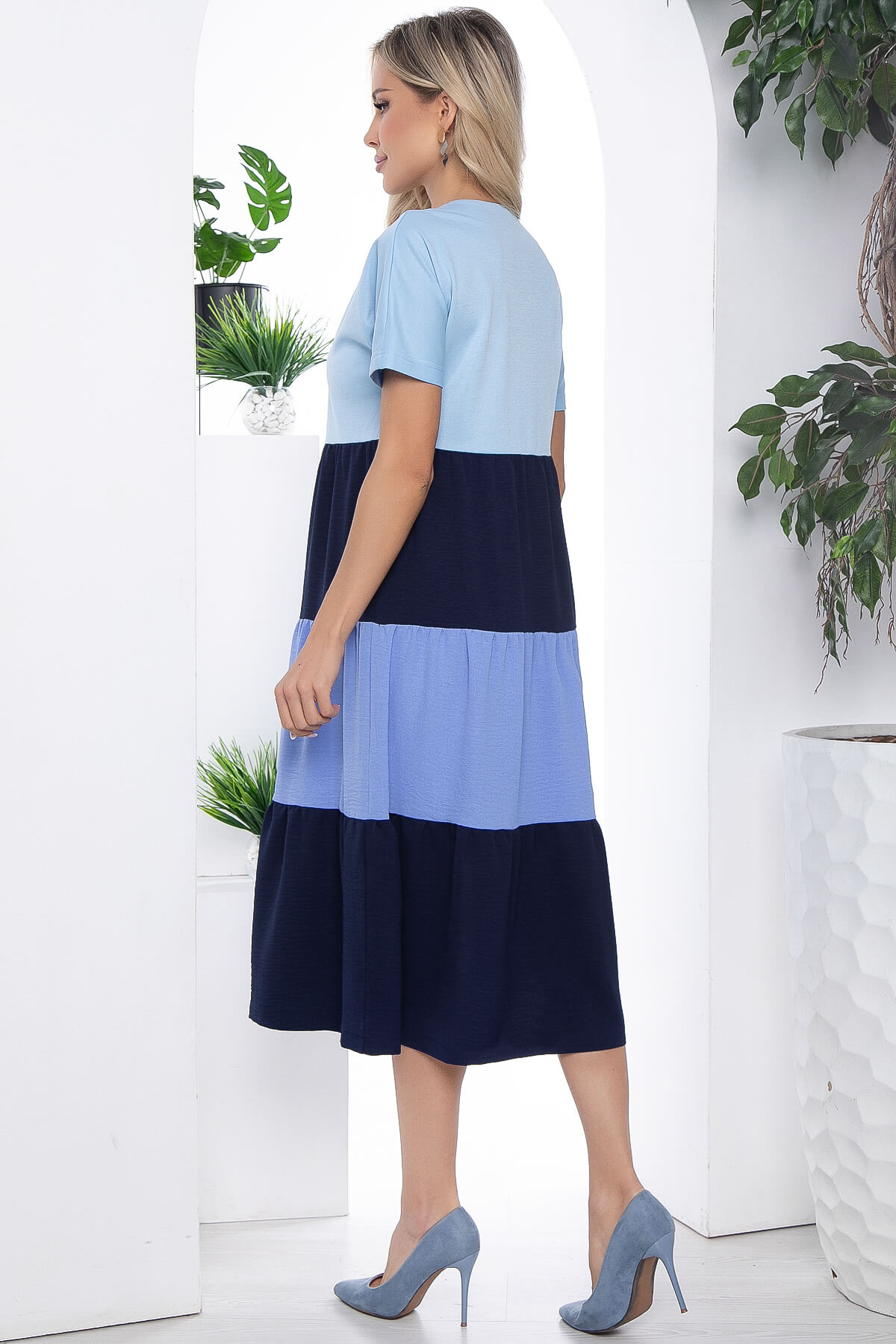 Платье Легкость выбора (голубое) П10029
