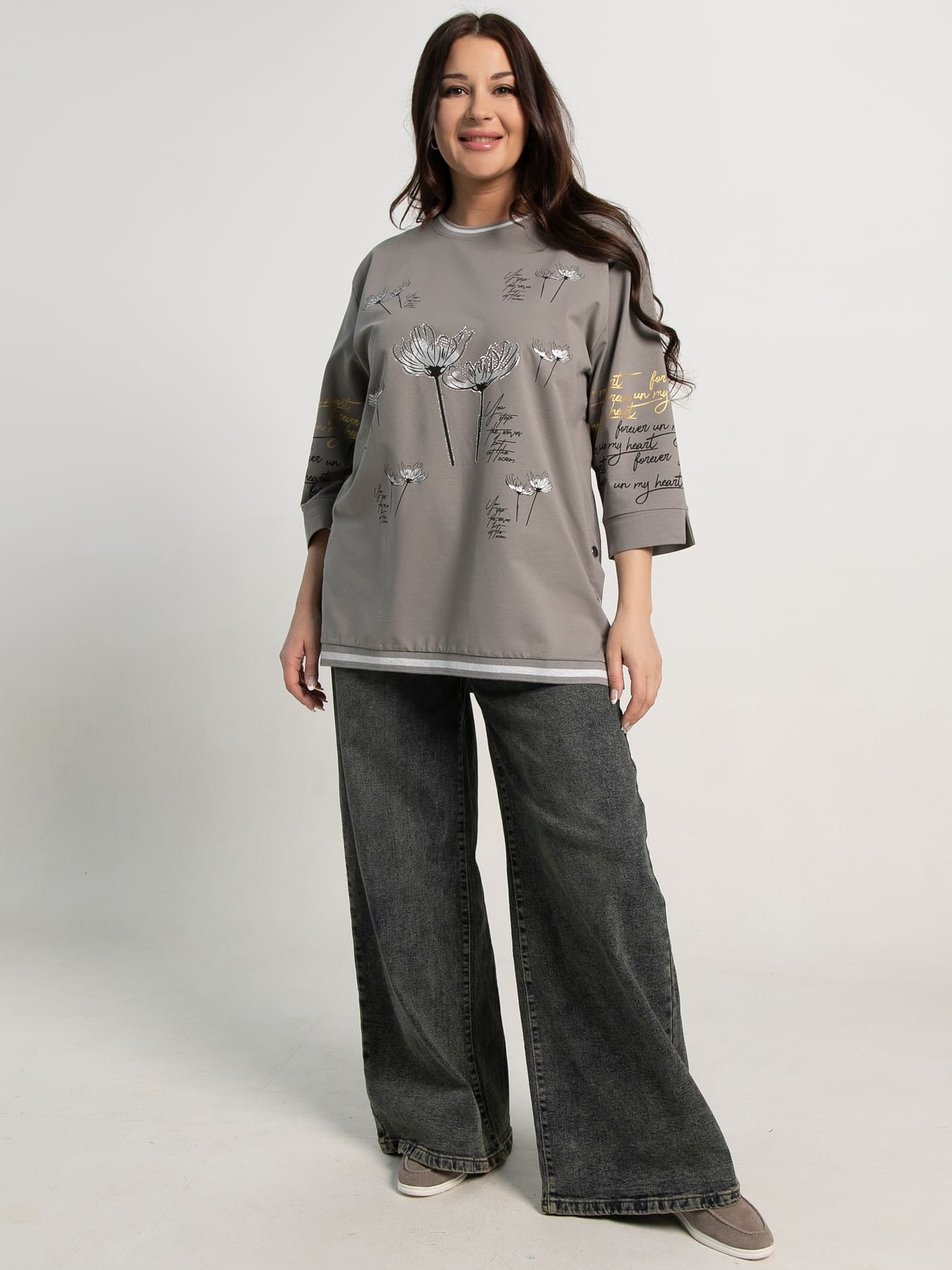 Блуза Подснежник (серая) Б15425-18М