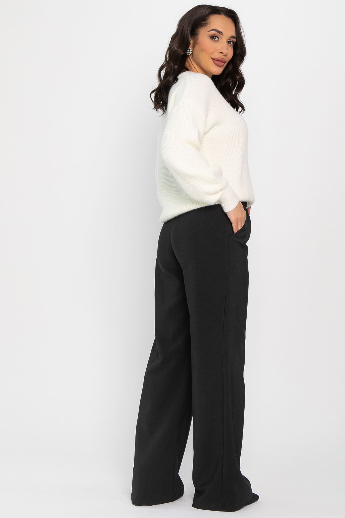 Брюки на резинке Бинори (черные) Б14405-30М