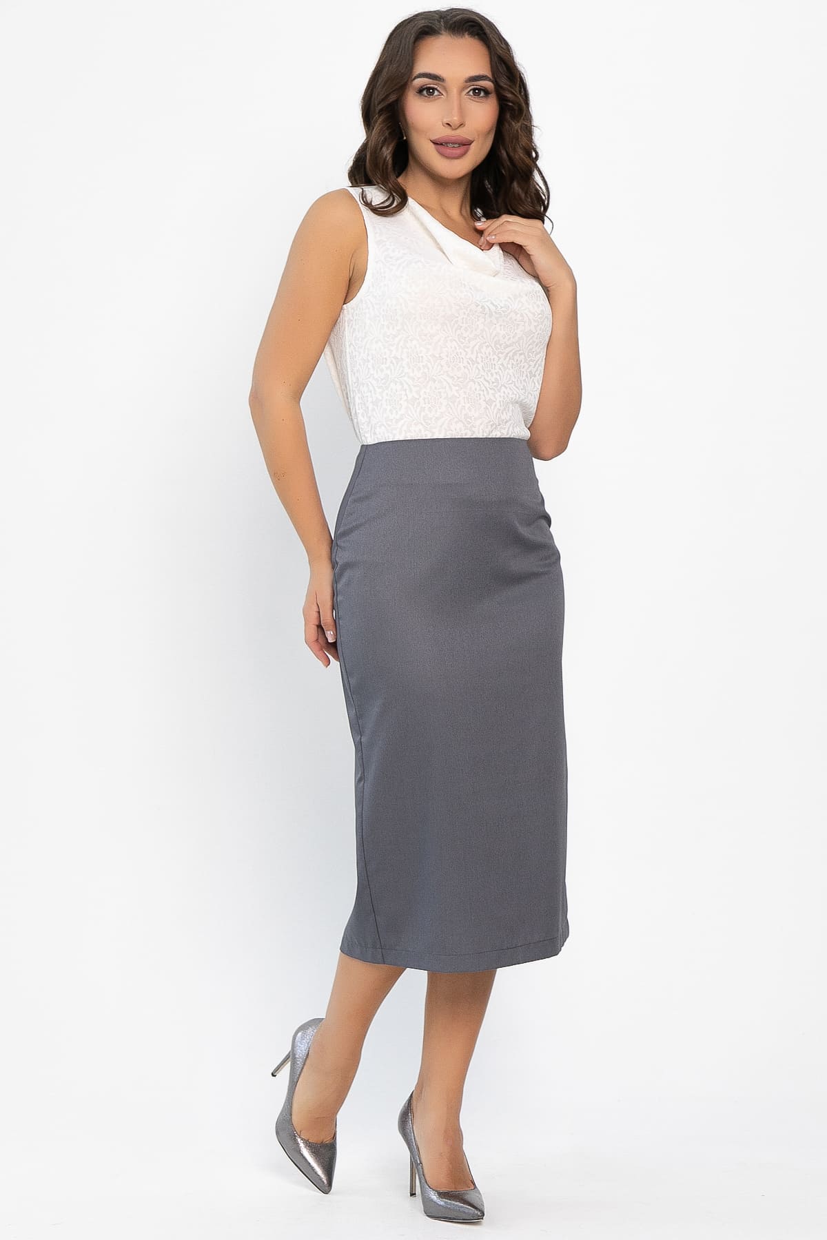 Юбка Эмма (темно-серая) Ю14166-25М