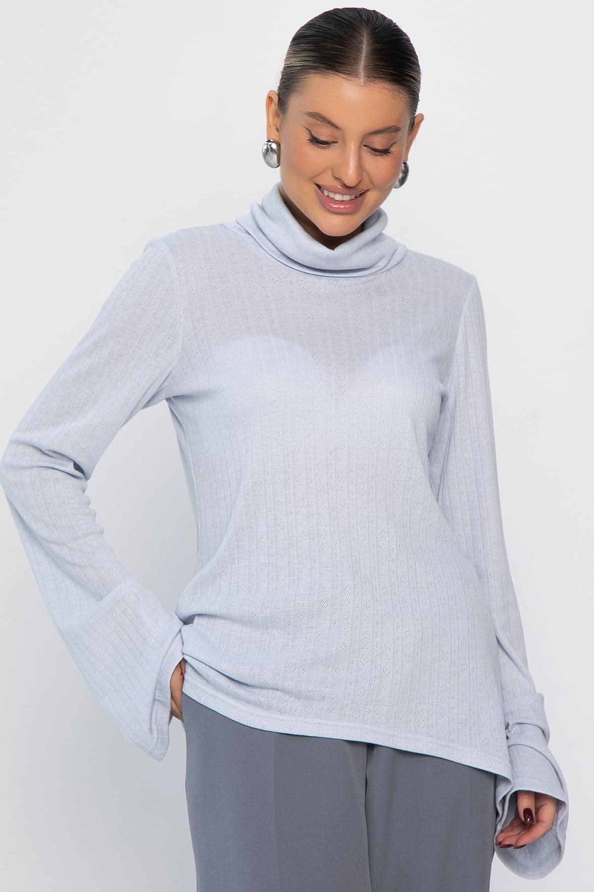 Джемпер В объятьях нежности (нежно-голубой) Б14447-4М