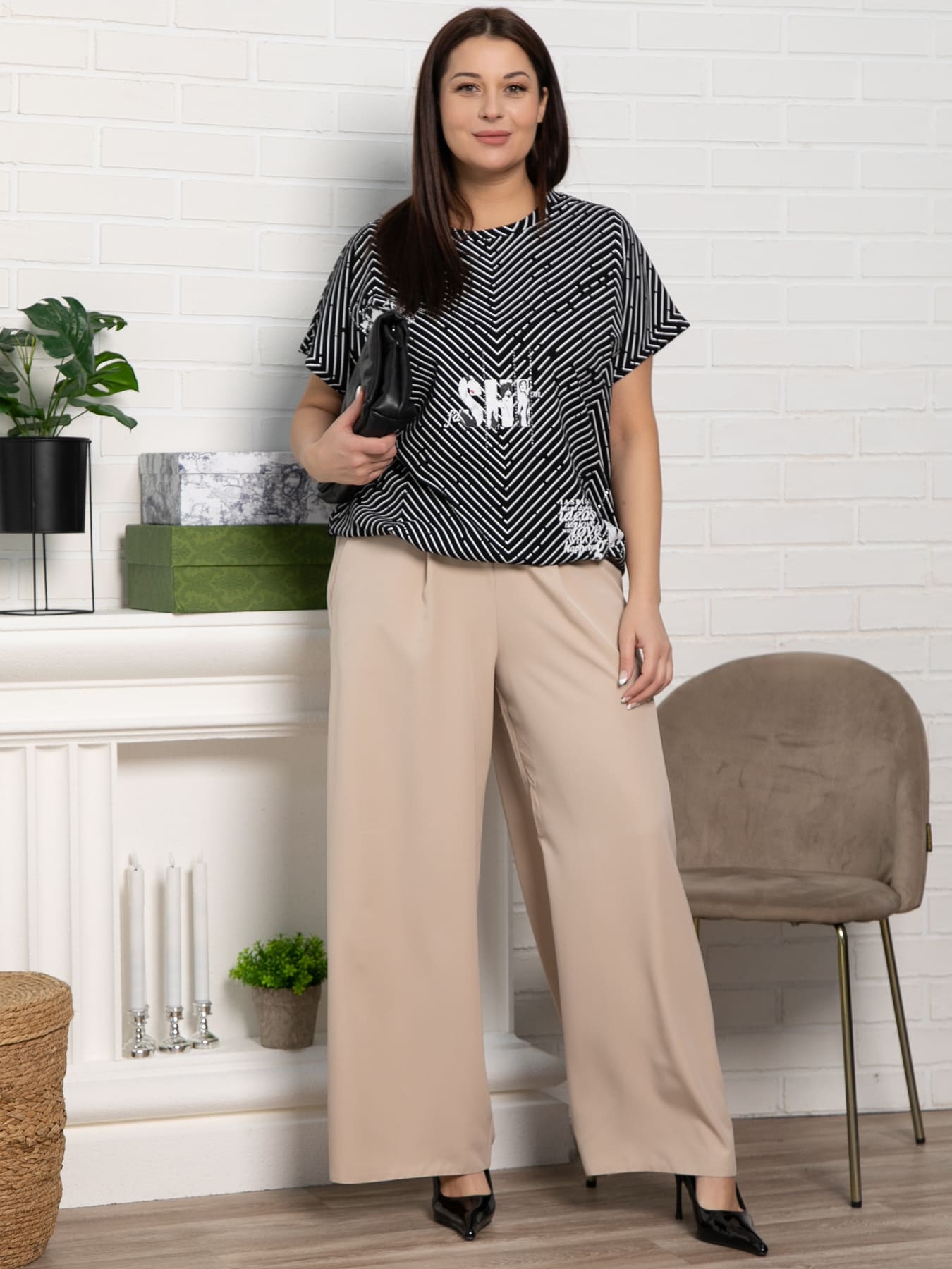 Блуза Ханна (черная) Б15461-20М