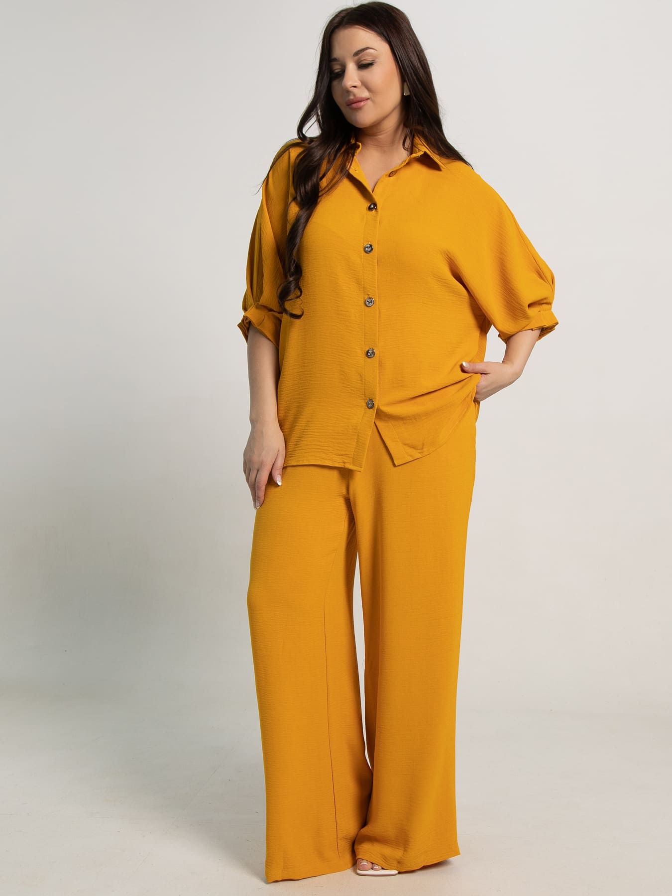 Костюм брючный Амира (горчица) К15590-27М