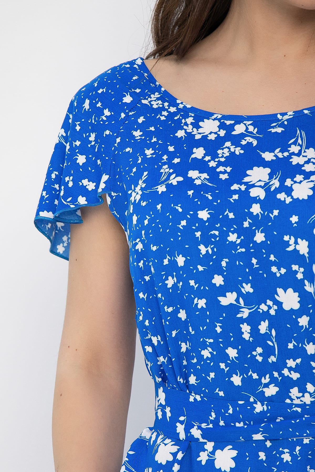 Платье Вечер свиданий (ярко-голубое) П13681-16М