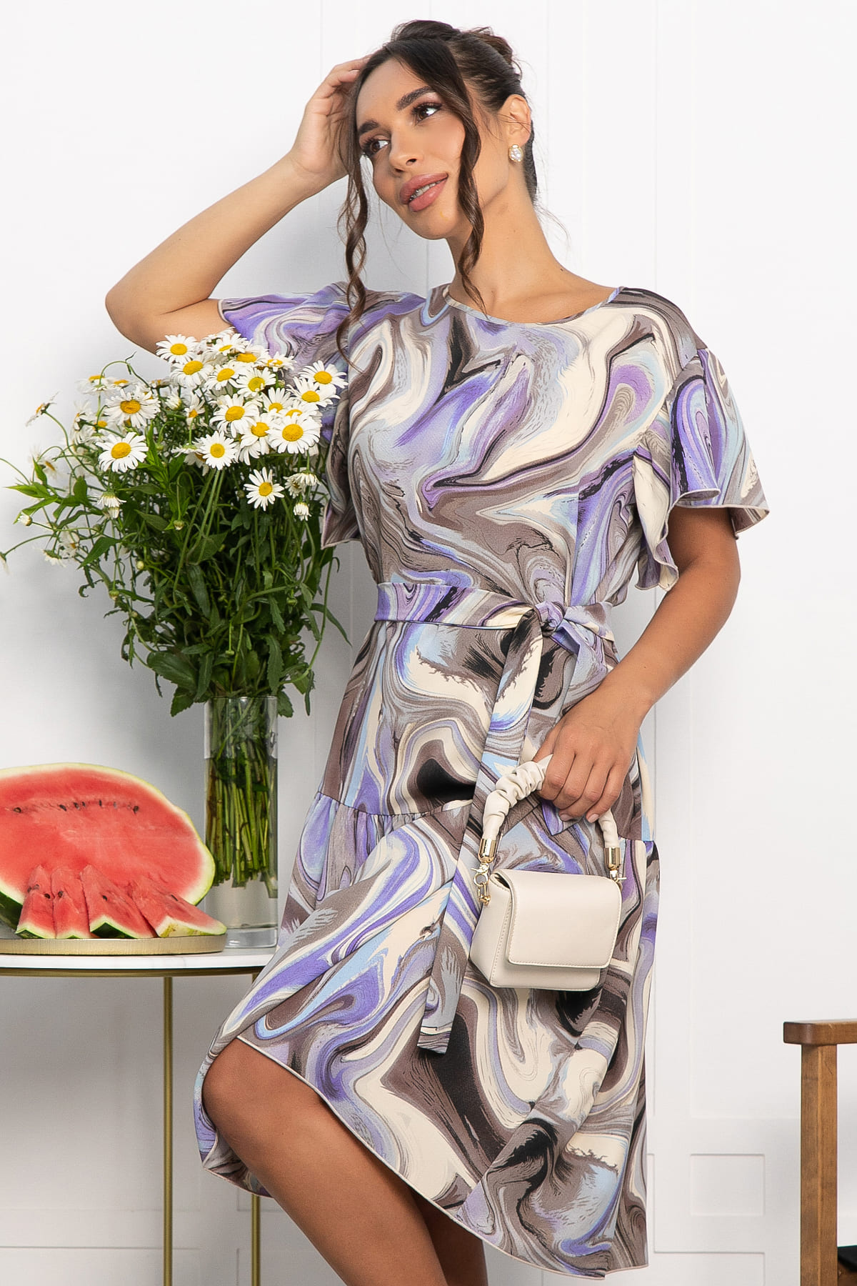 Платье Фантазия (серое) П13951-12М