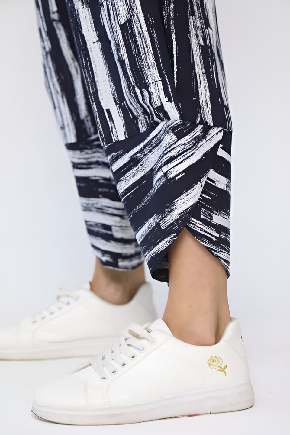 Брюки бохо (синие/полоска) Б13703-10М