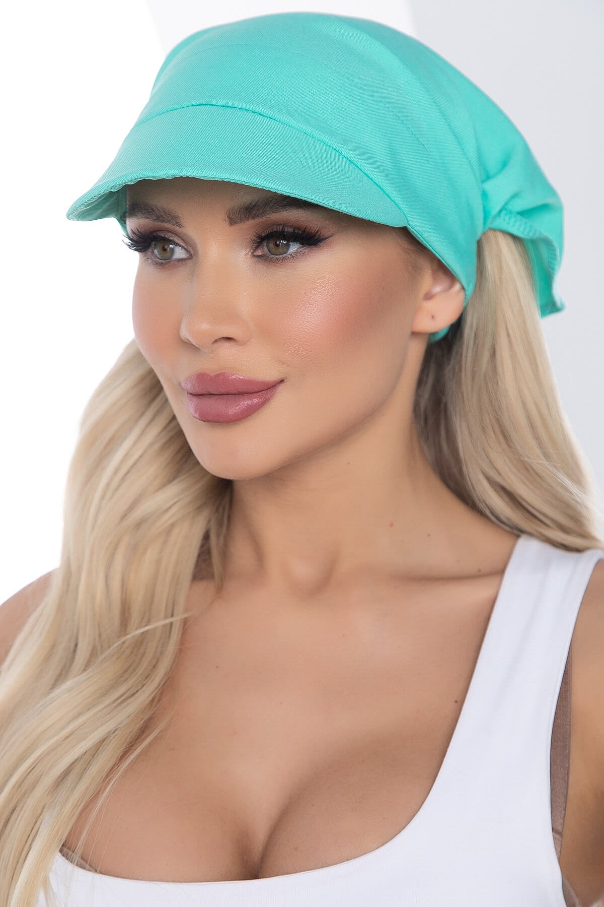 Косынка с козырьком на резинке (мята) ККР9