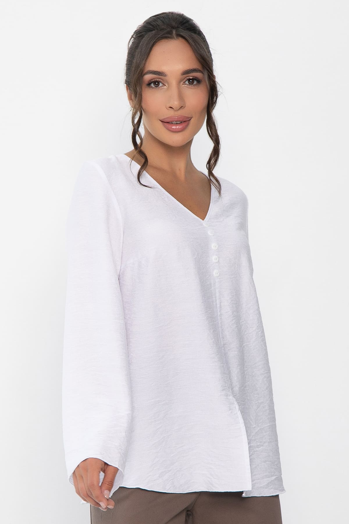 Блуза Римские каникулы (белая) Б13993-50М