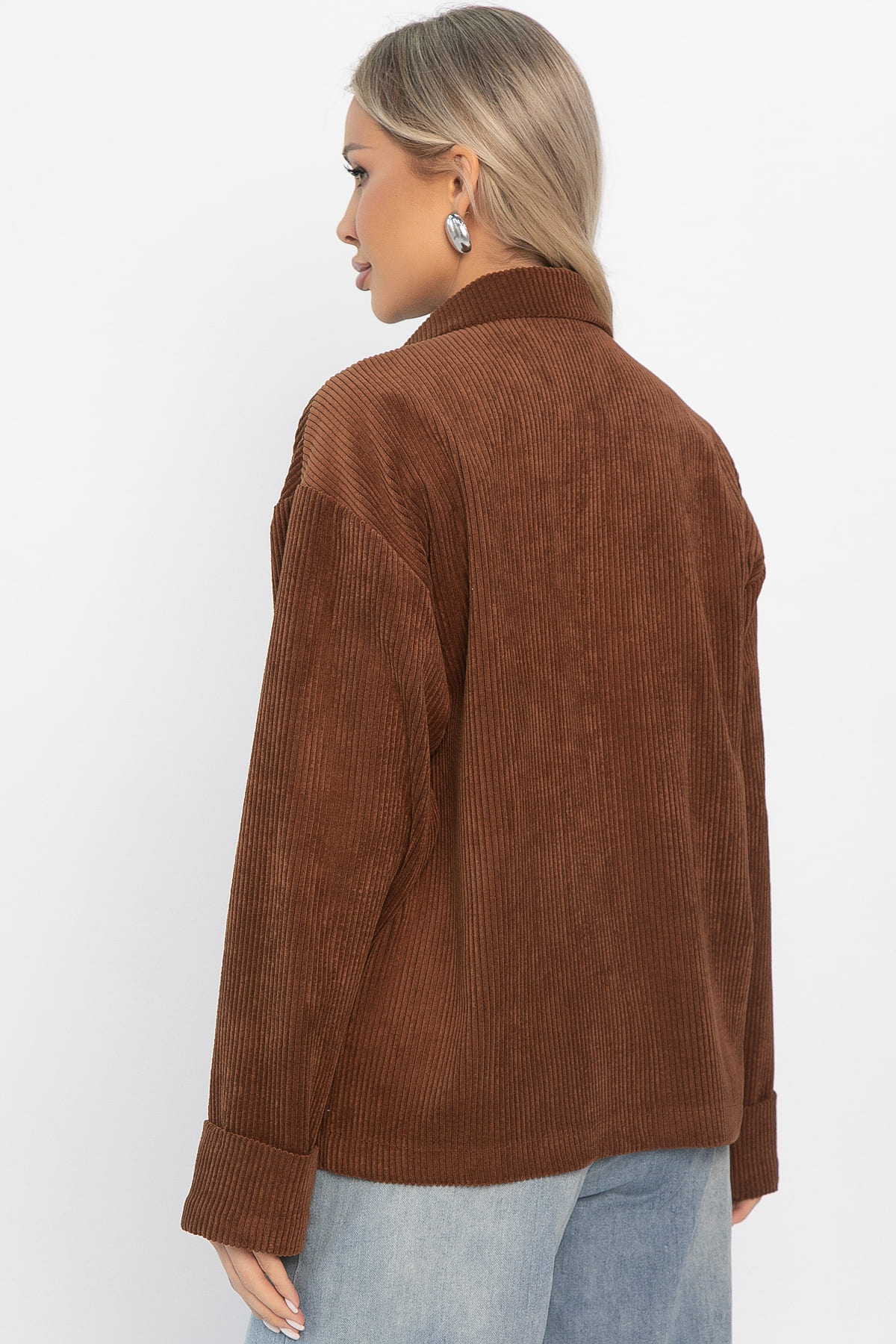 Жакет вельветовый Реджина (коричневый) Б14563-9М